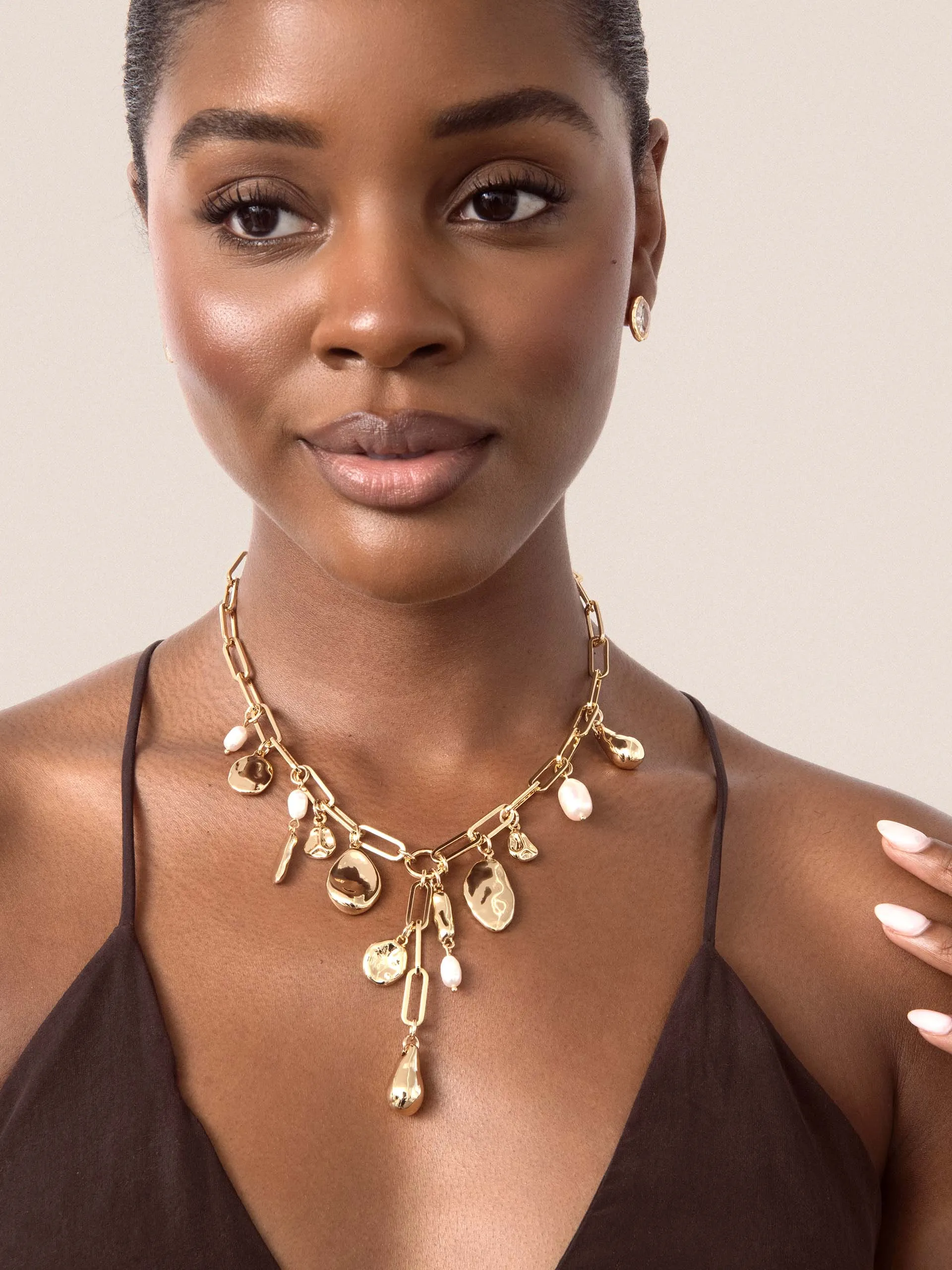 Melting Metal Charm Lariat sold by ettika product image thumbnail 4