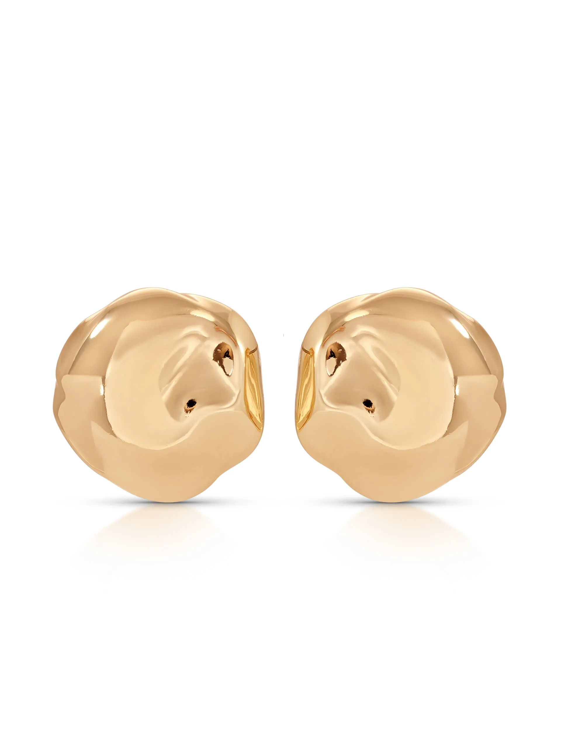 Molten Button Studs sold by ettika