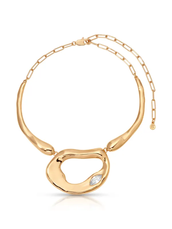 Molten Marquise Necklace sold by ettika