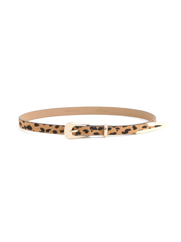 Cheetah Liquid Metal Western Belt sold by ettika