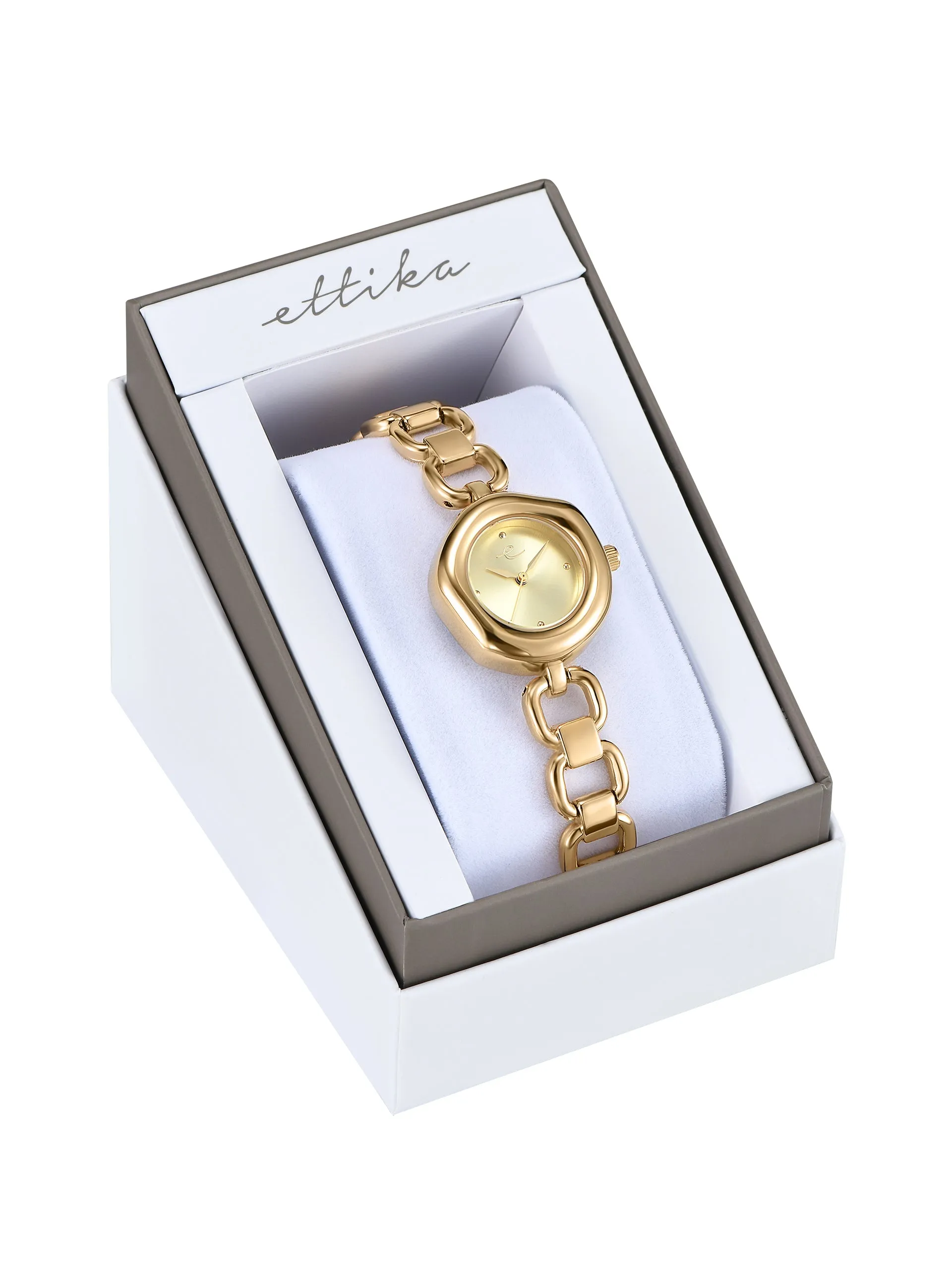 Open Circle Bracelet Watch in Gold sold by ettika product image thumbnail 3