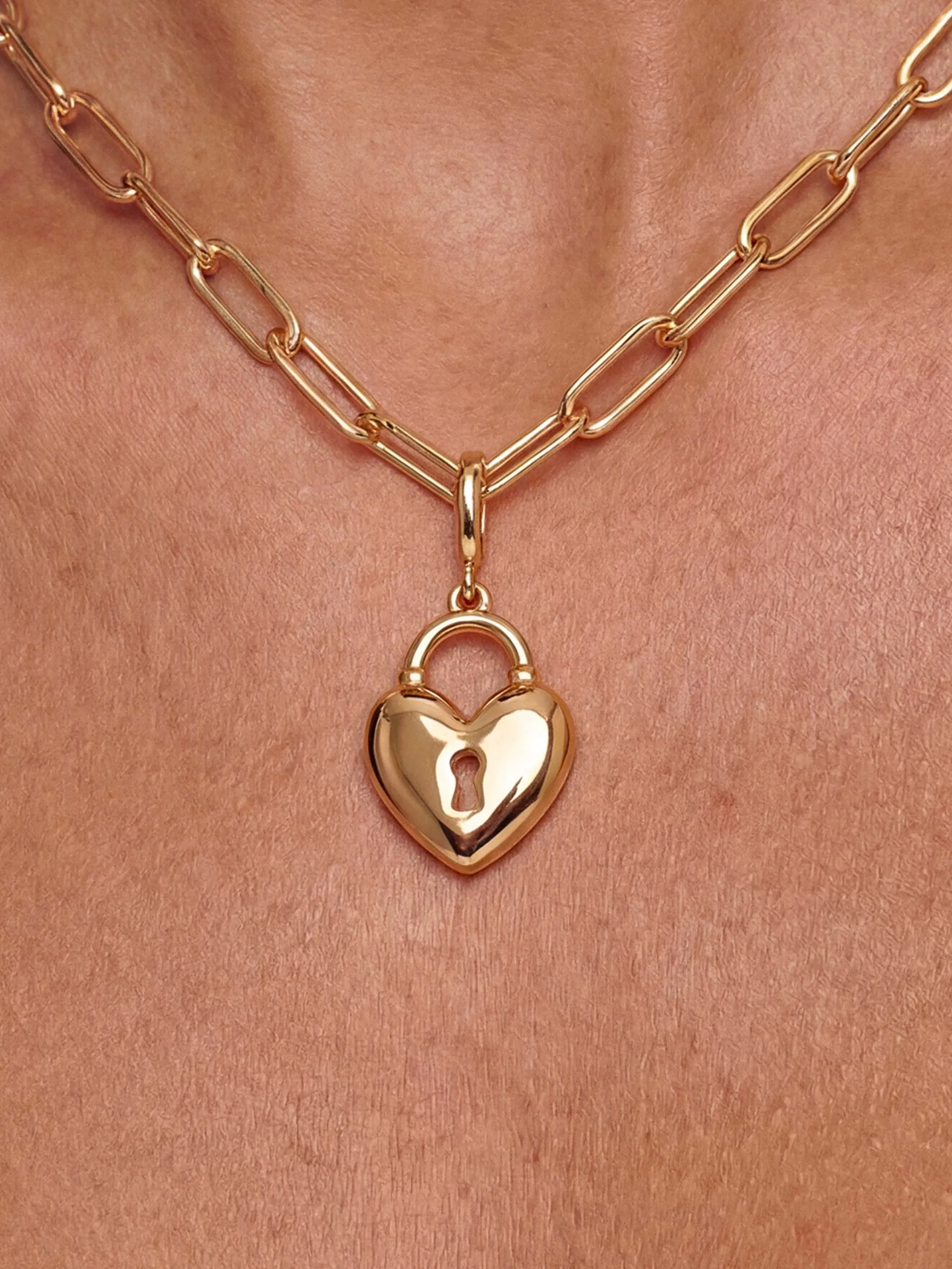 Heart Lock Charm sold by ettika product image thumbnail 2