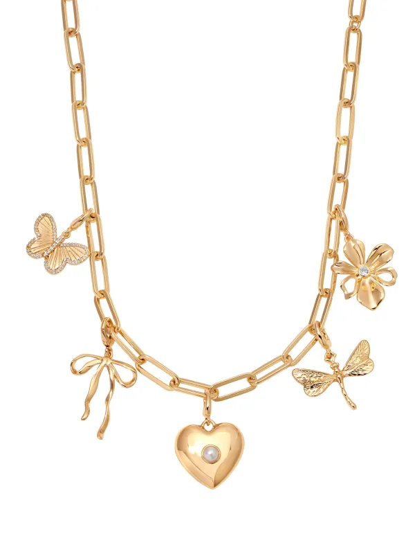 Valentine Charm Necklace sold by ettika