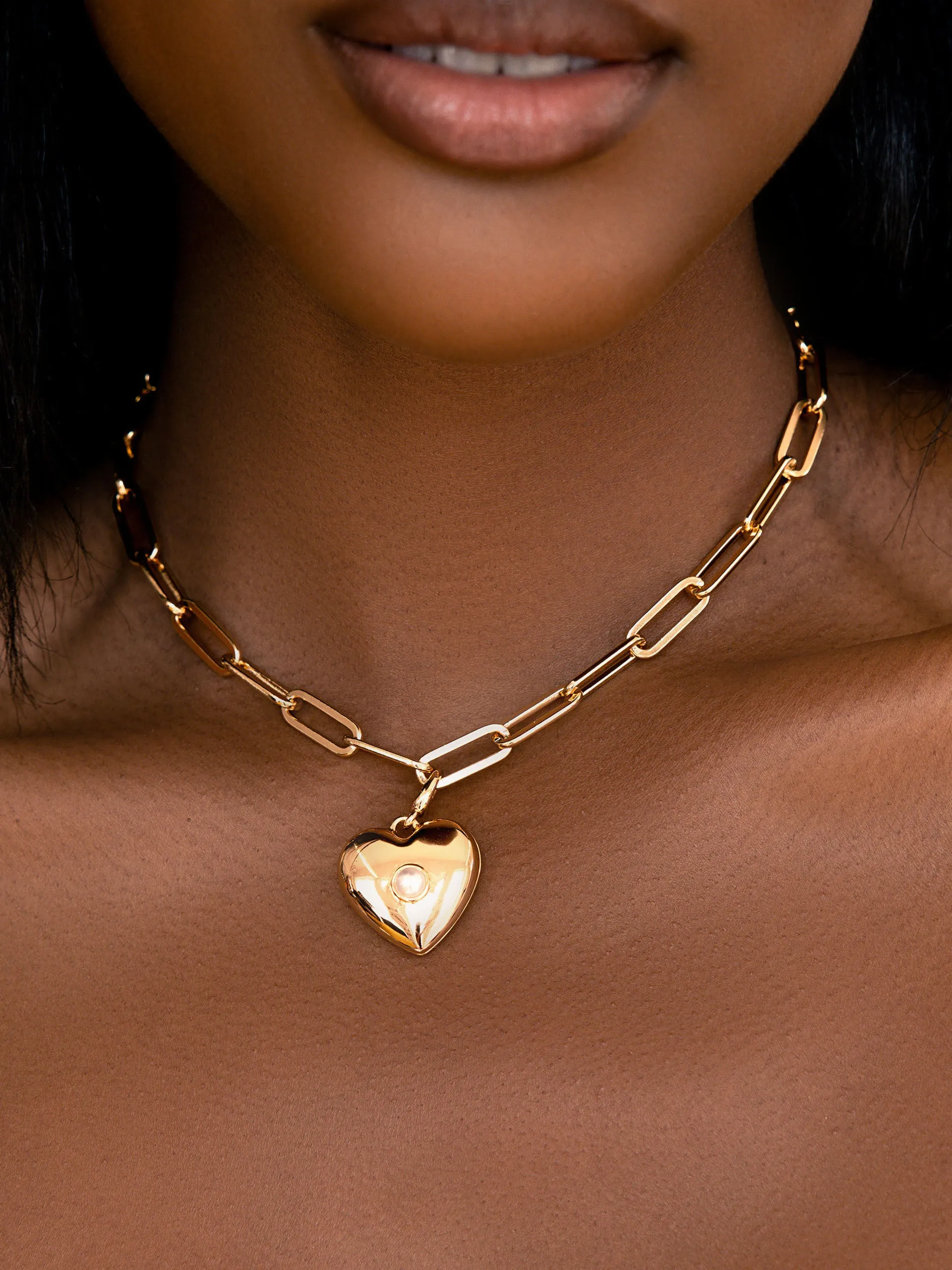 Heart Charm Necklace sold by ettika product image thumbnail 3