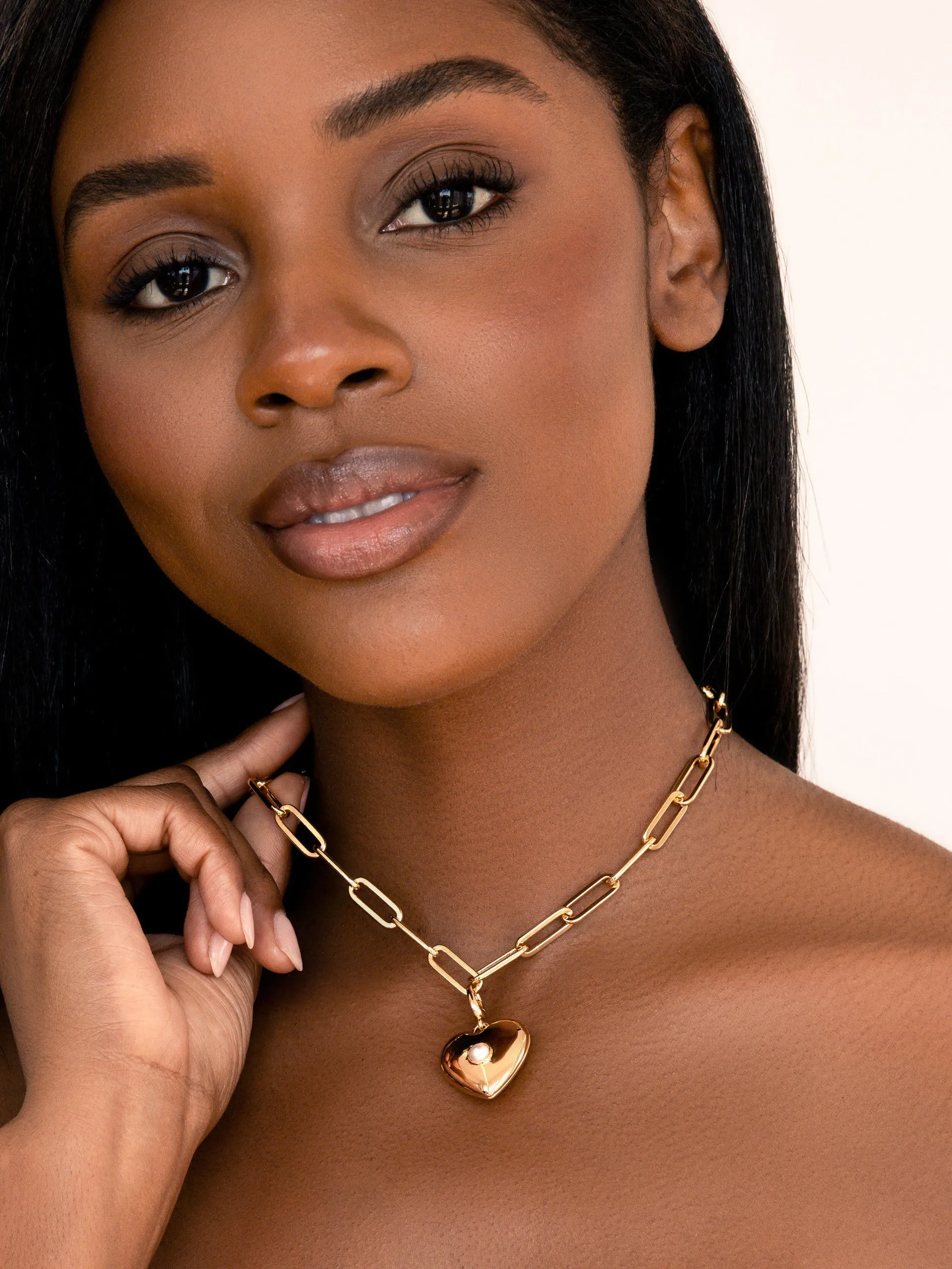 Heart Charm Necklace sold by ettika product image thumbnail 4