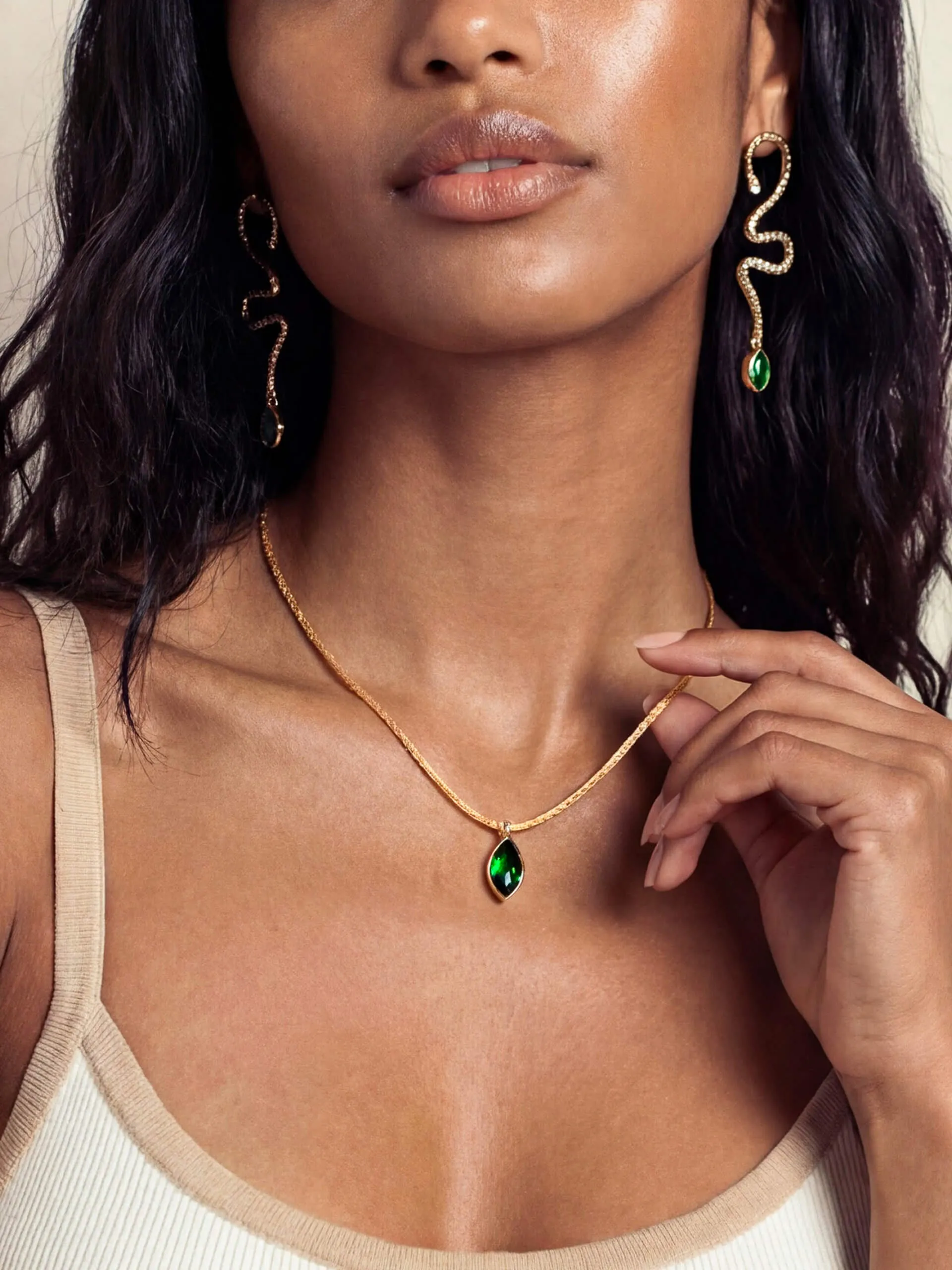 Emerald Serpentina Marquise Set sold by ettika product image thumbnail 3