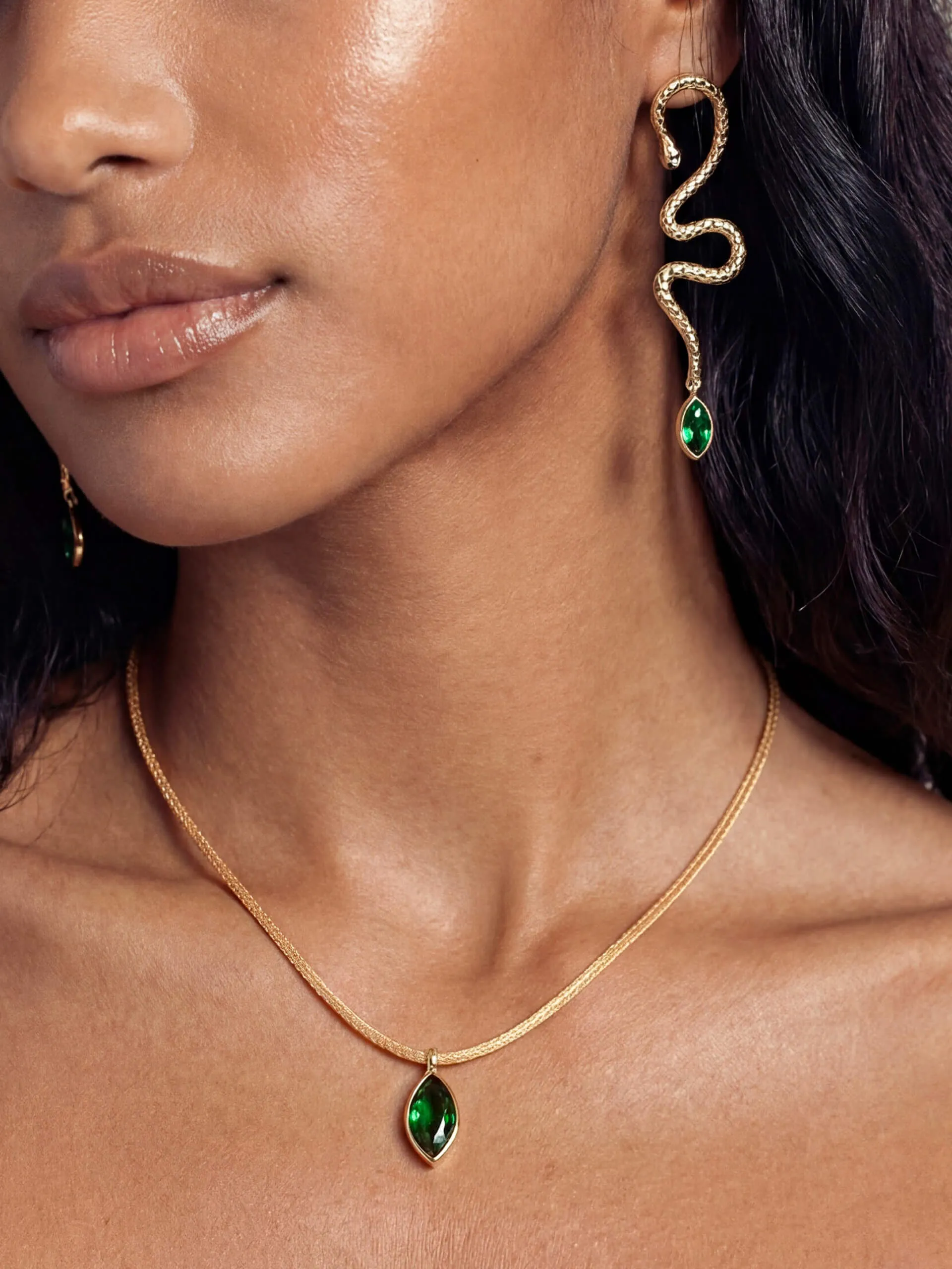 Emerald Serpentina Marquise Set sold by ettika product image thumbnail 2