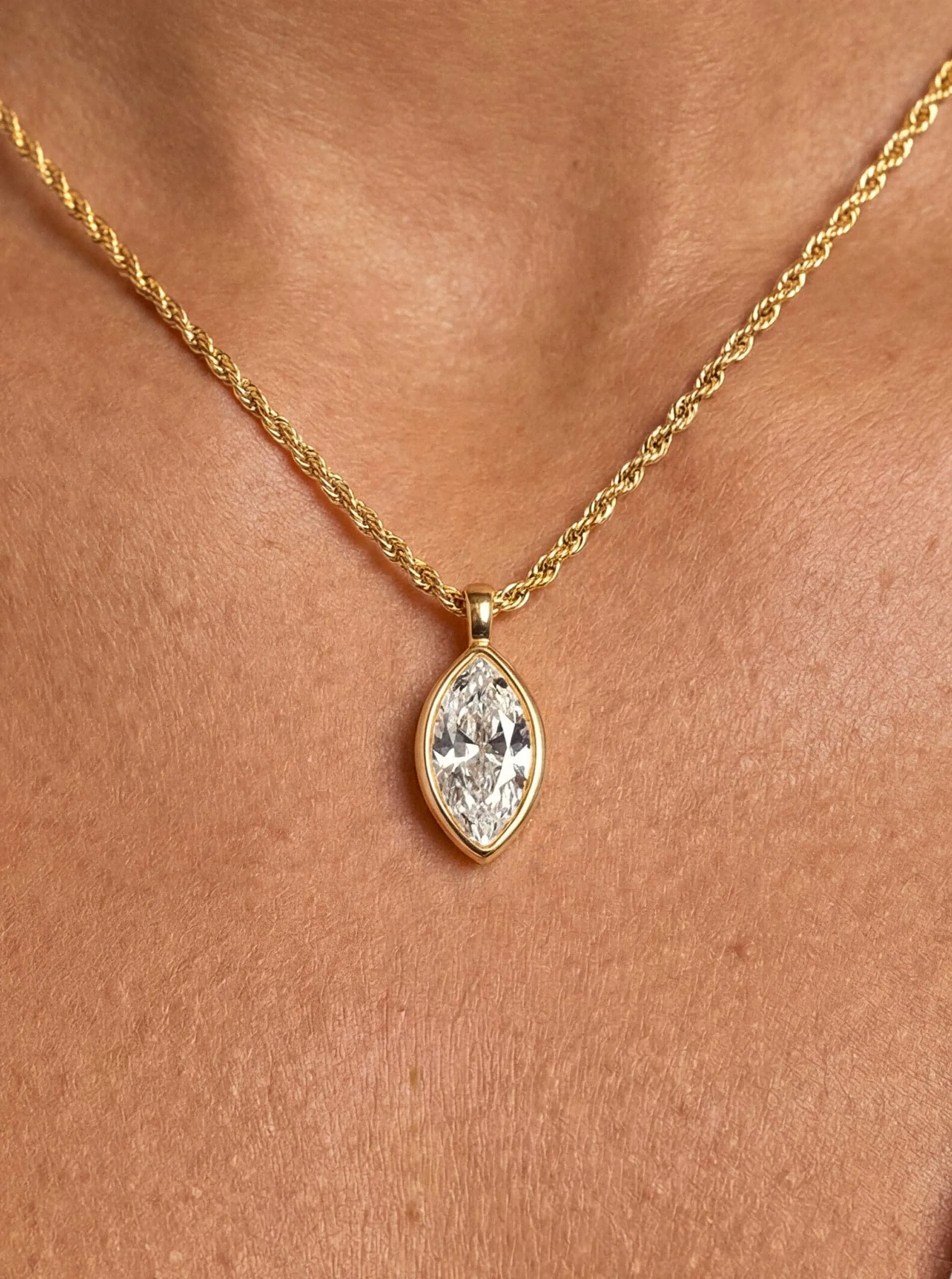 Marquise Crystal Pendant Necklace sold by ettika product image thumbnail 2