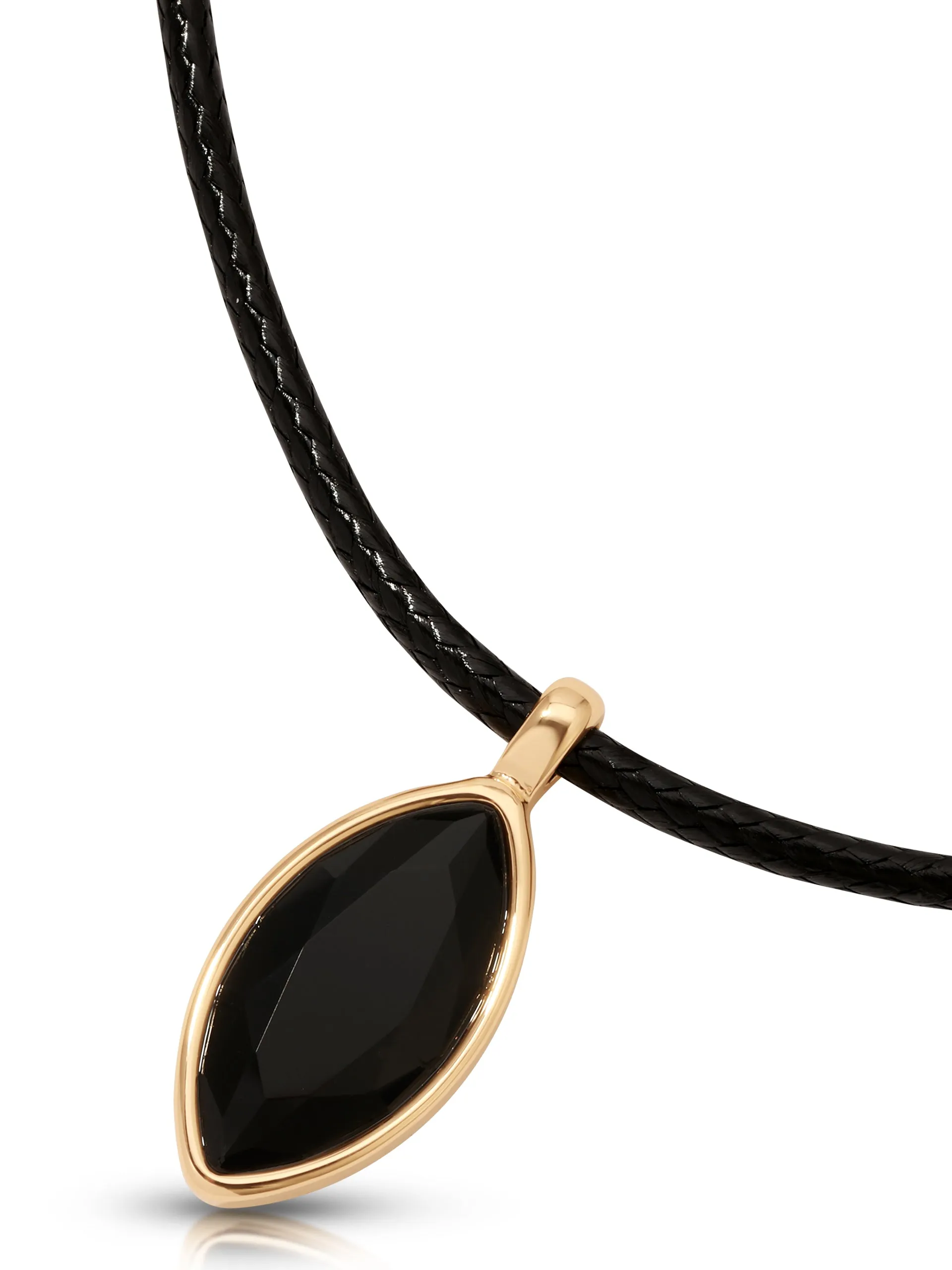 Marquise Onyx Cord Necklace sold by ettika product image thumbnail 5