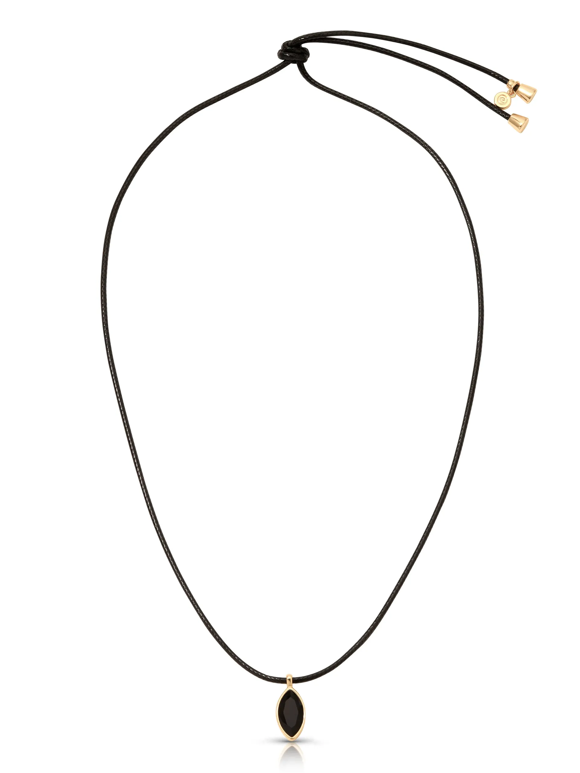 Marquise Onyx Cord Necklace sold by ettika product image thumbnail 3