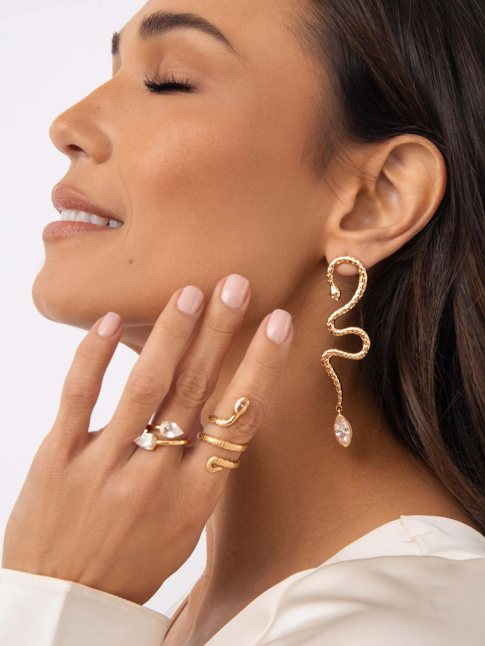 Serpentina Statement Snake Earring sold by ettika product image thumbnail 4