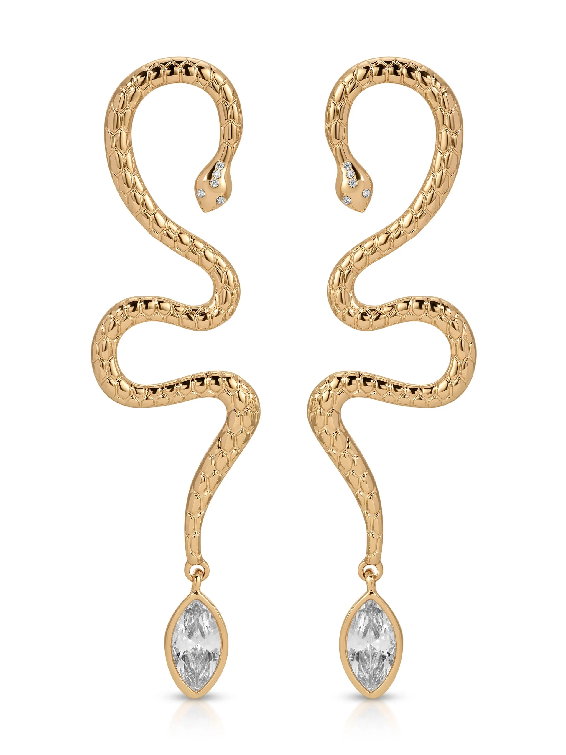 Serpentina Statement Snake Earring sold by ettika
