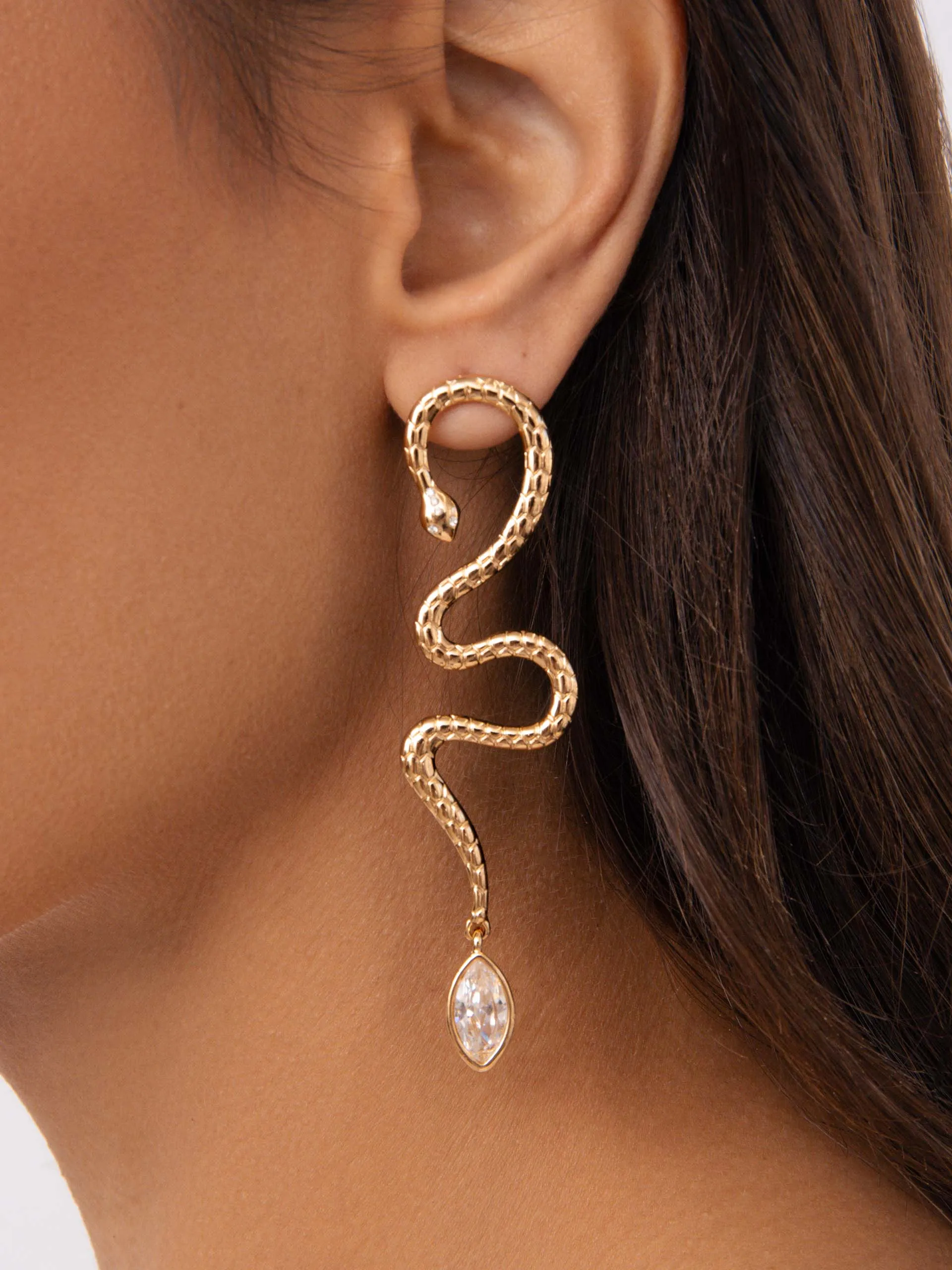 Serpentina Statement Snake Earring sold by ettika product image thumbnail 2