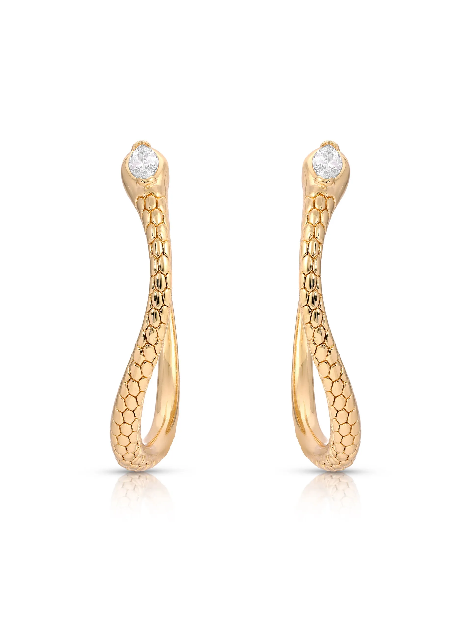 Serpentina Snake Hoops sold by ettika product image thumbnail 3