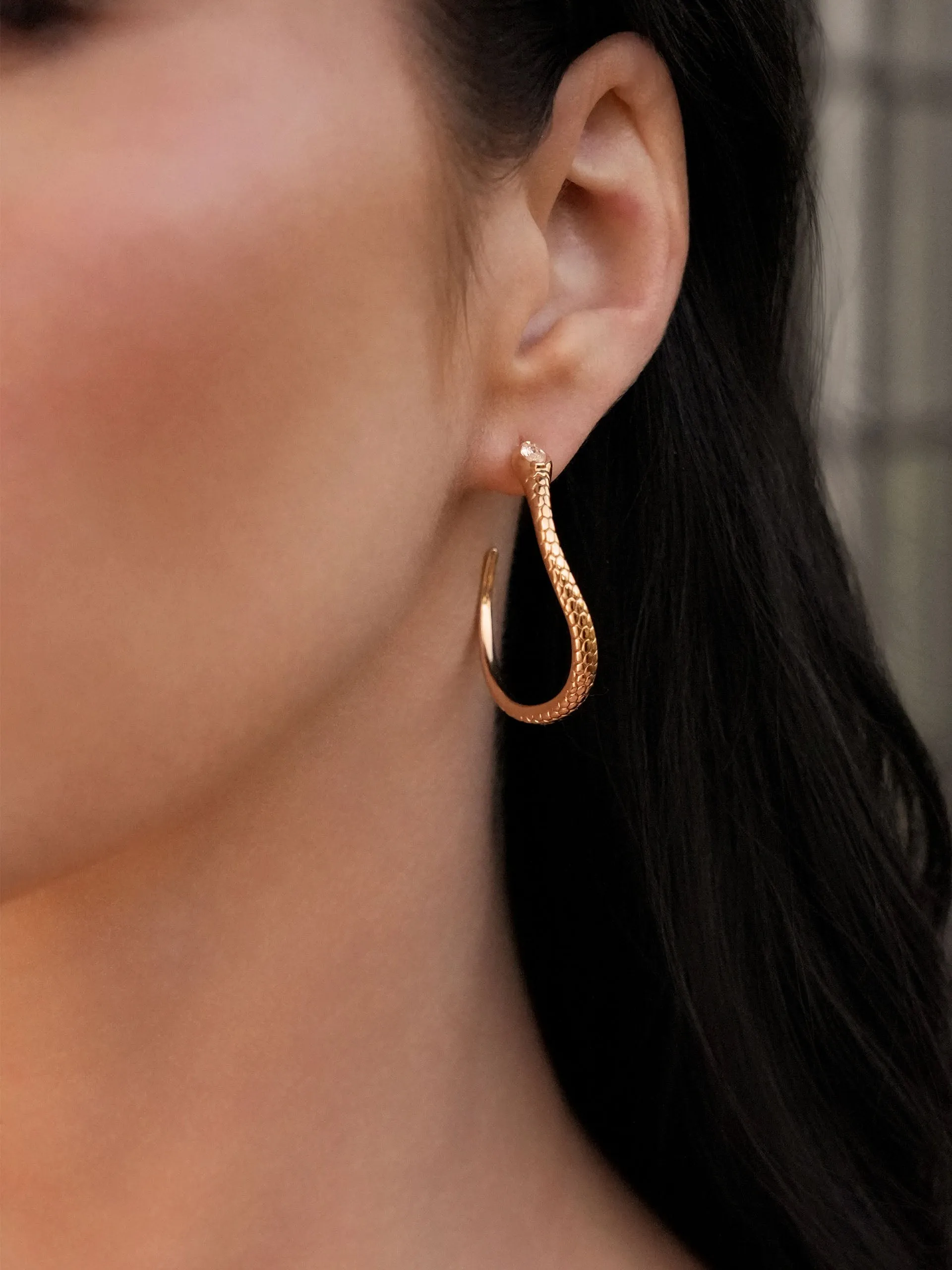 Serpentina Snake Hoops sold by ettika product image thumbnail 4