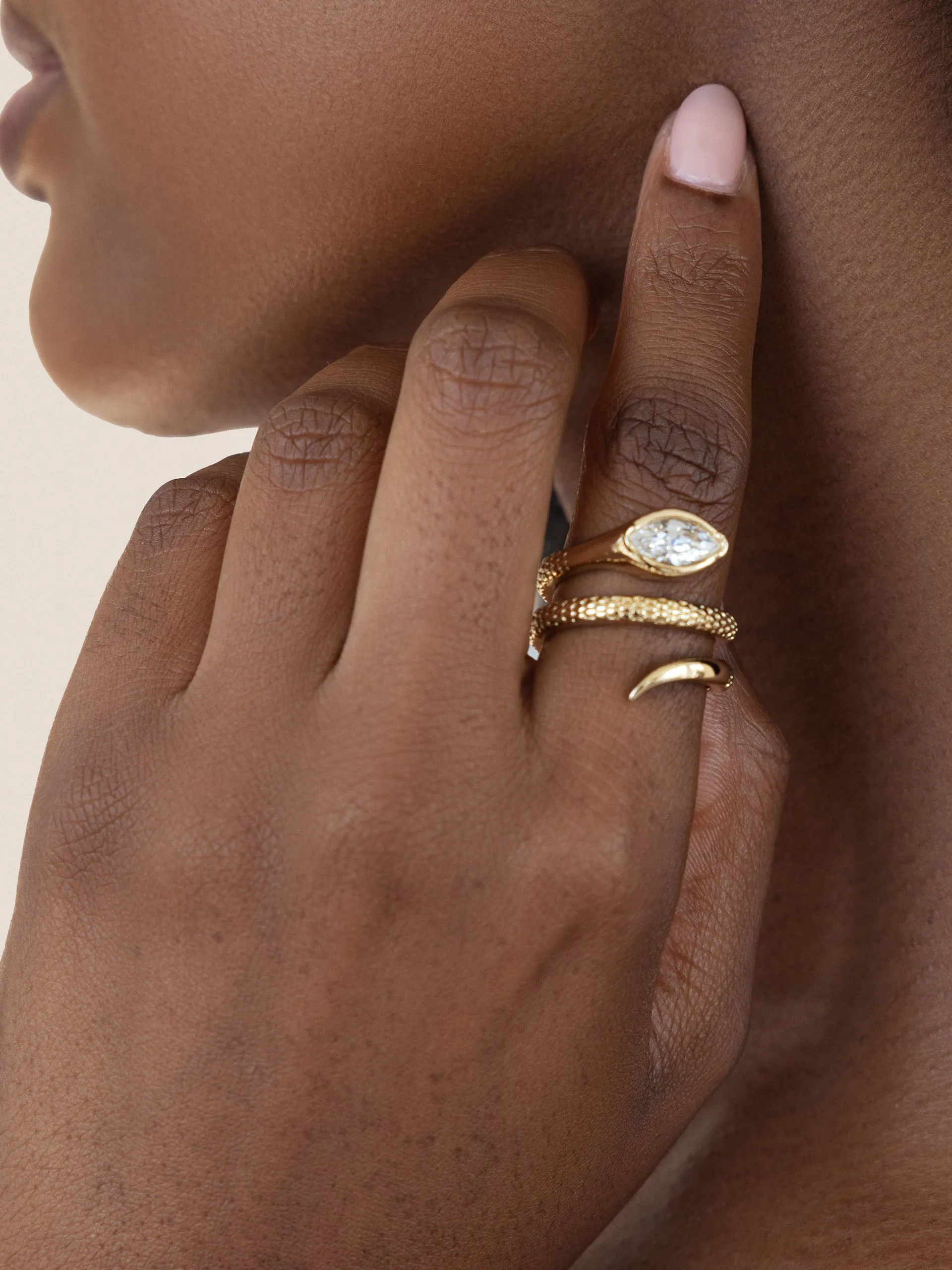 Marquise Coiled Snake Ring sold by ettika product image thumbnail 2