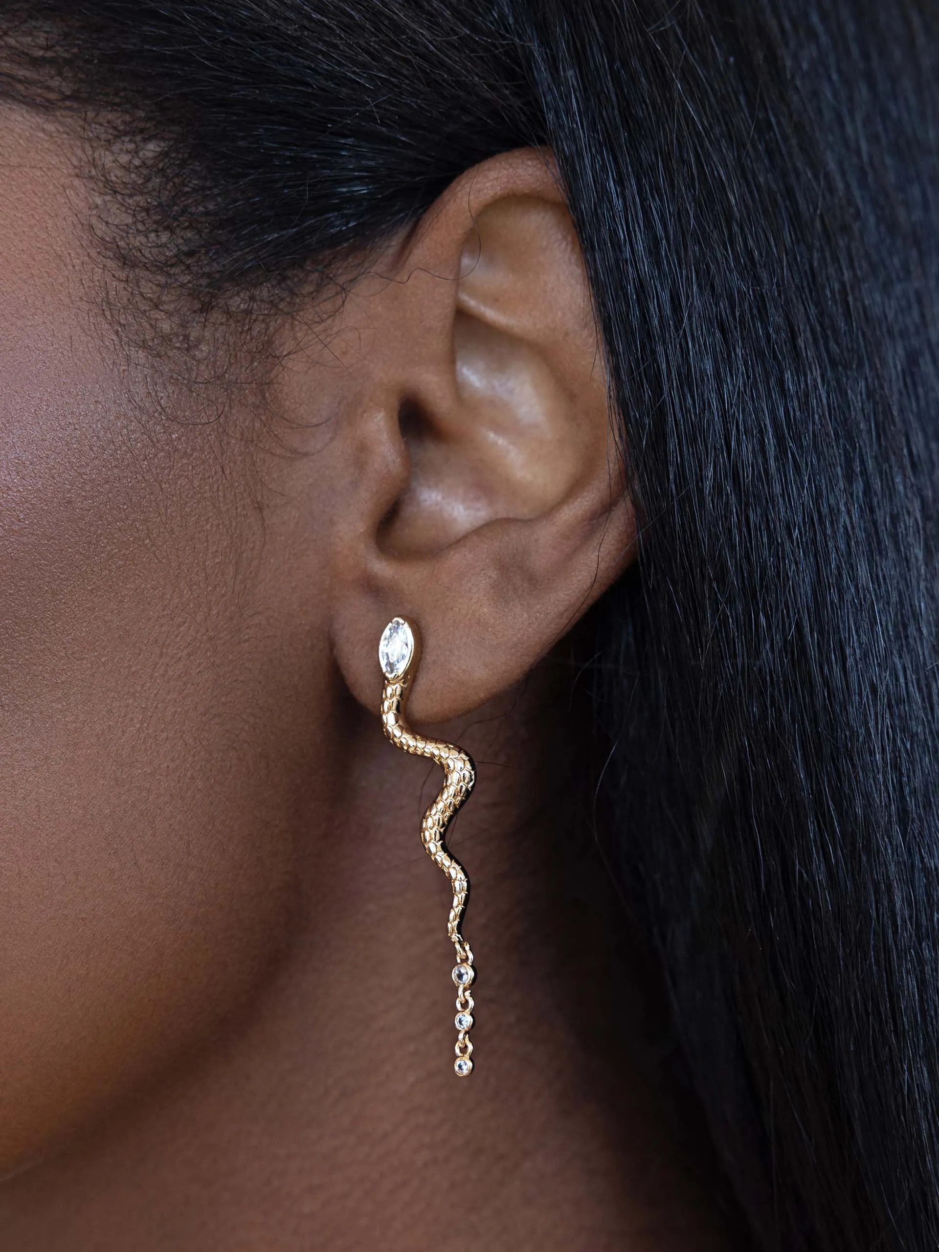 Serpentina Snake Earrings sold by ettika product image thumbnail 5
