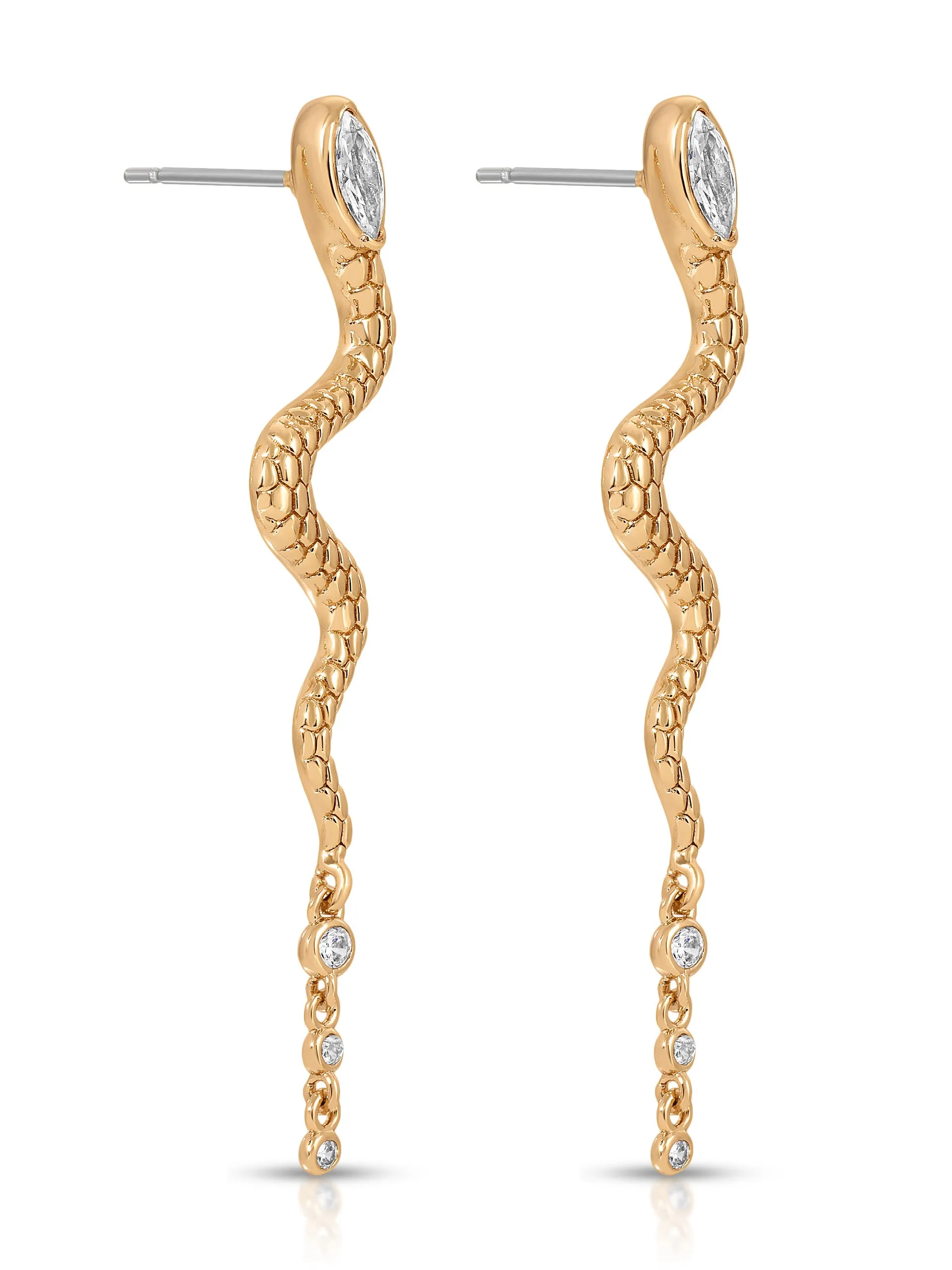 Serpentina Snake Earrings sold by ettika product image thumbnail 3