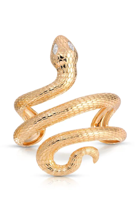 Serpentina Snake Cuff sold by ettika
