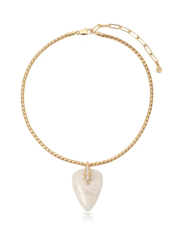 Solstice Pendant Choker in Bone sold by ettika