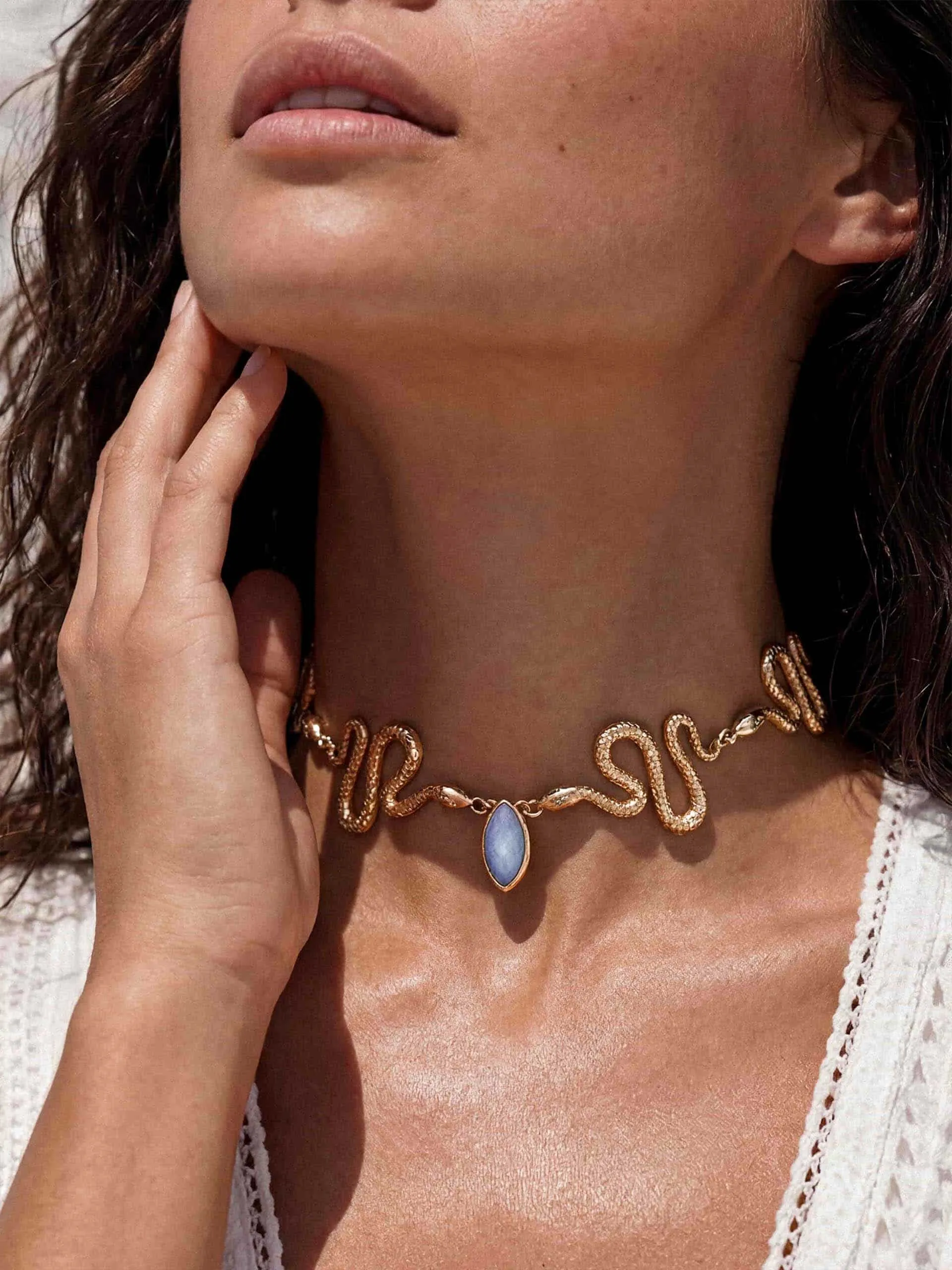 Mother of Pearl Serpentina Snake Choker sold by ettika product image thumbnail 3