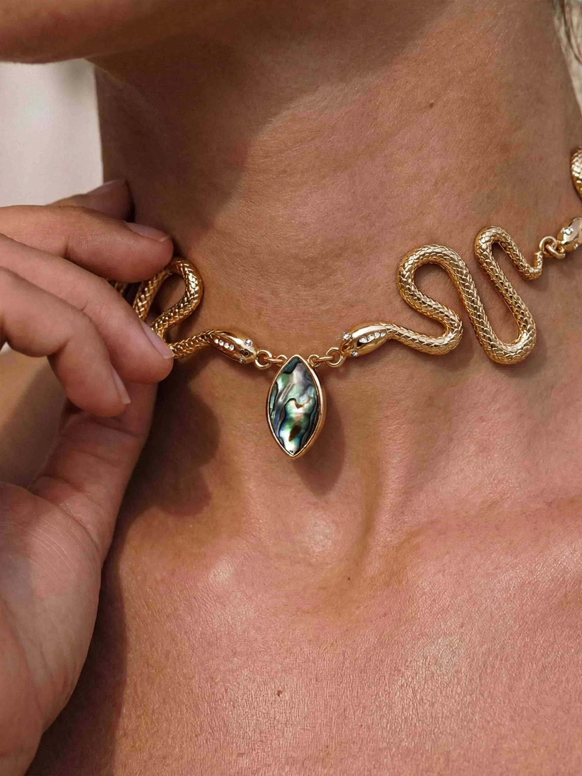 Abalone Serpentina Snake Choker sold by ettika product image thumbnail 2