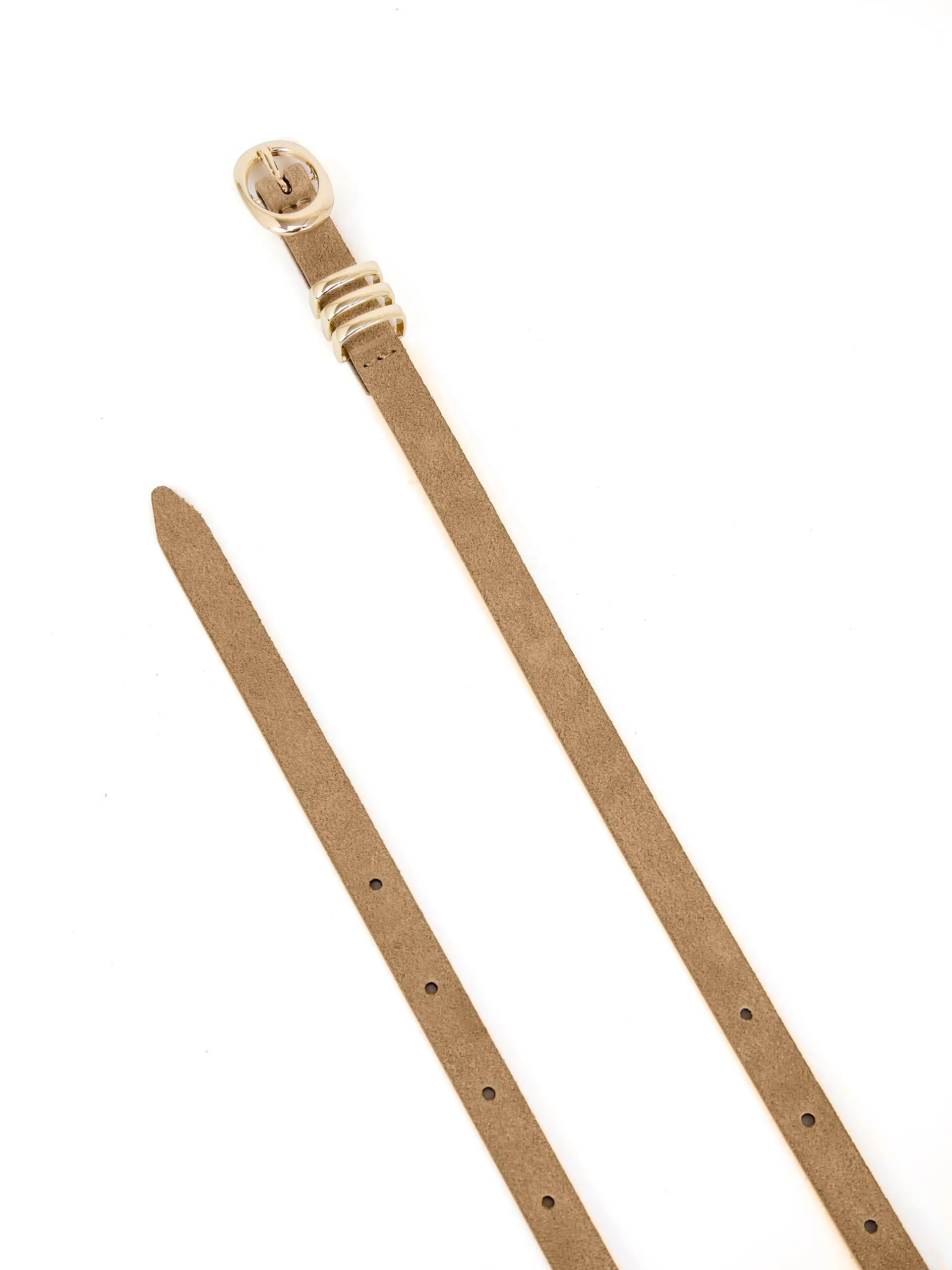 Classic Skinny Belt in Shiitake sold by ettika product image thumbnail 3