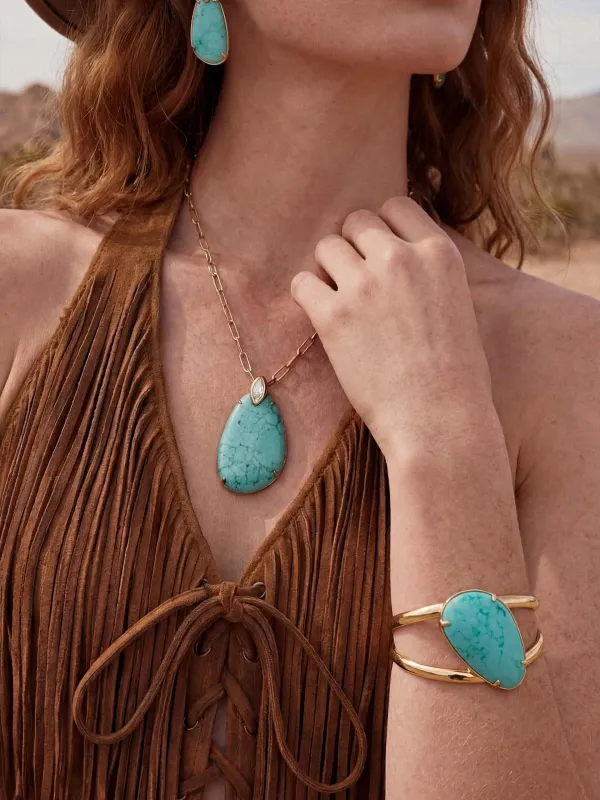 Desert Tide Set - Pendant Necklace & Cuff made by ettika