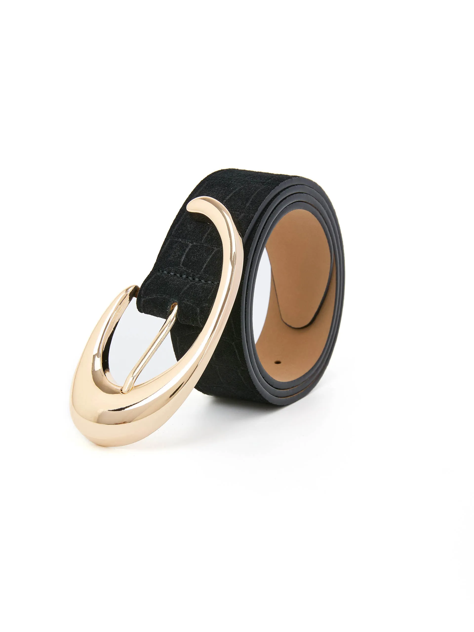 Black Croc Print Belt sold by ettika product image thumbnail 2