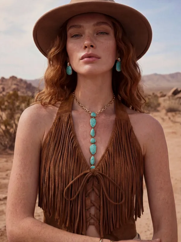 Majestic Stone Set - Necklace & Earring made by ettika