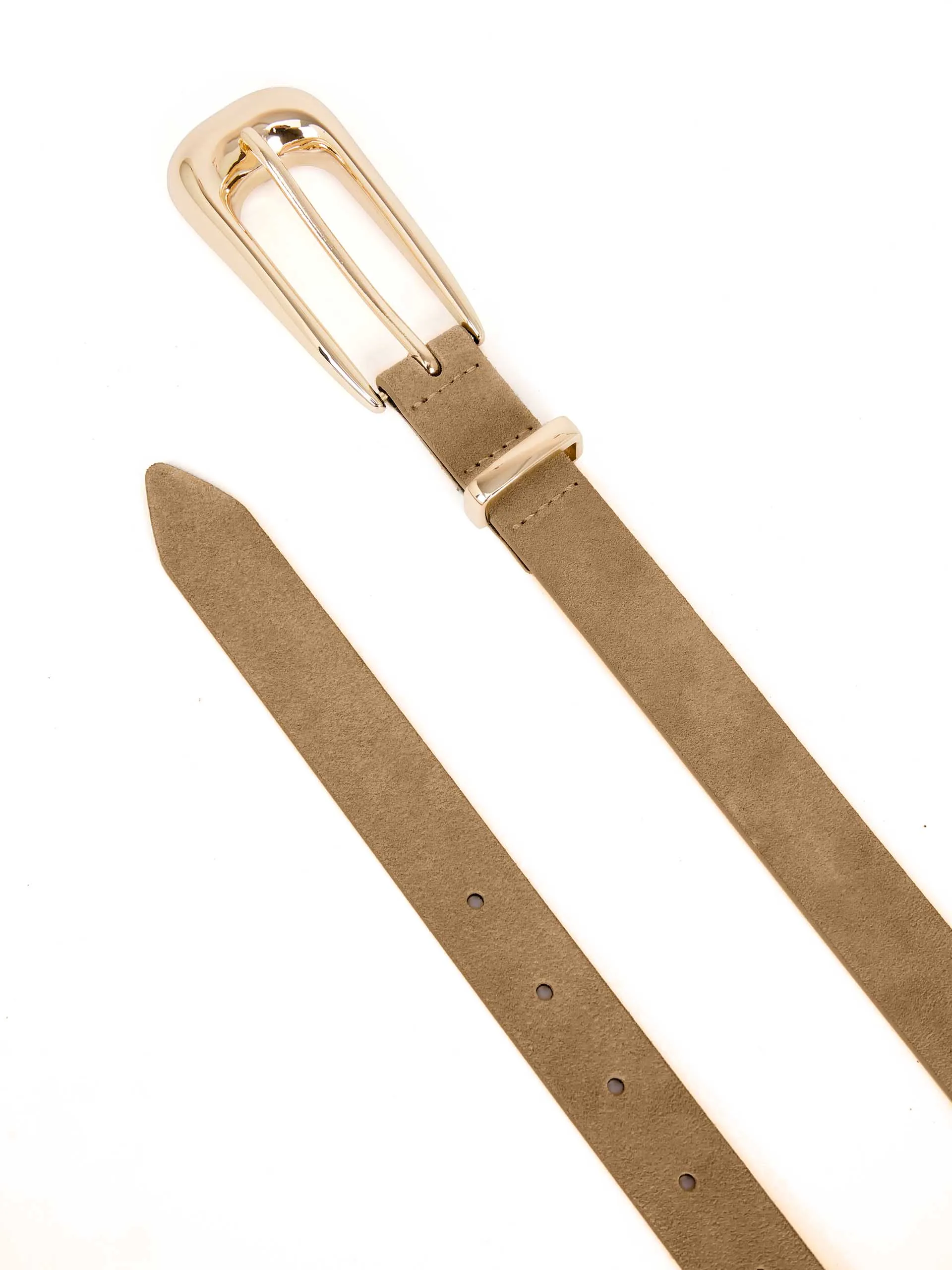 Large Signature Buckle Belt in Shiitake sold by ettika product image thumbnail 3