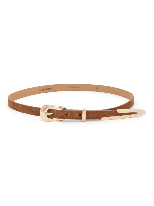 Modern Saddle Belt in Mocha made by ettika
