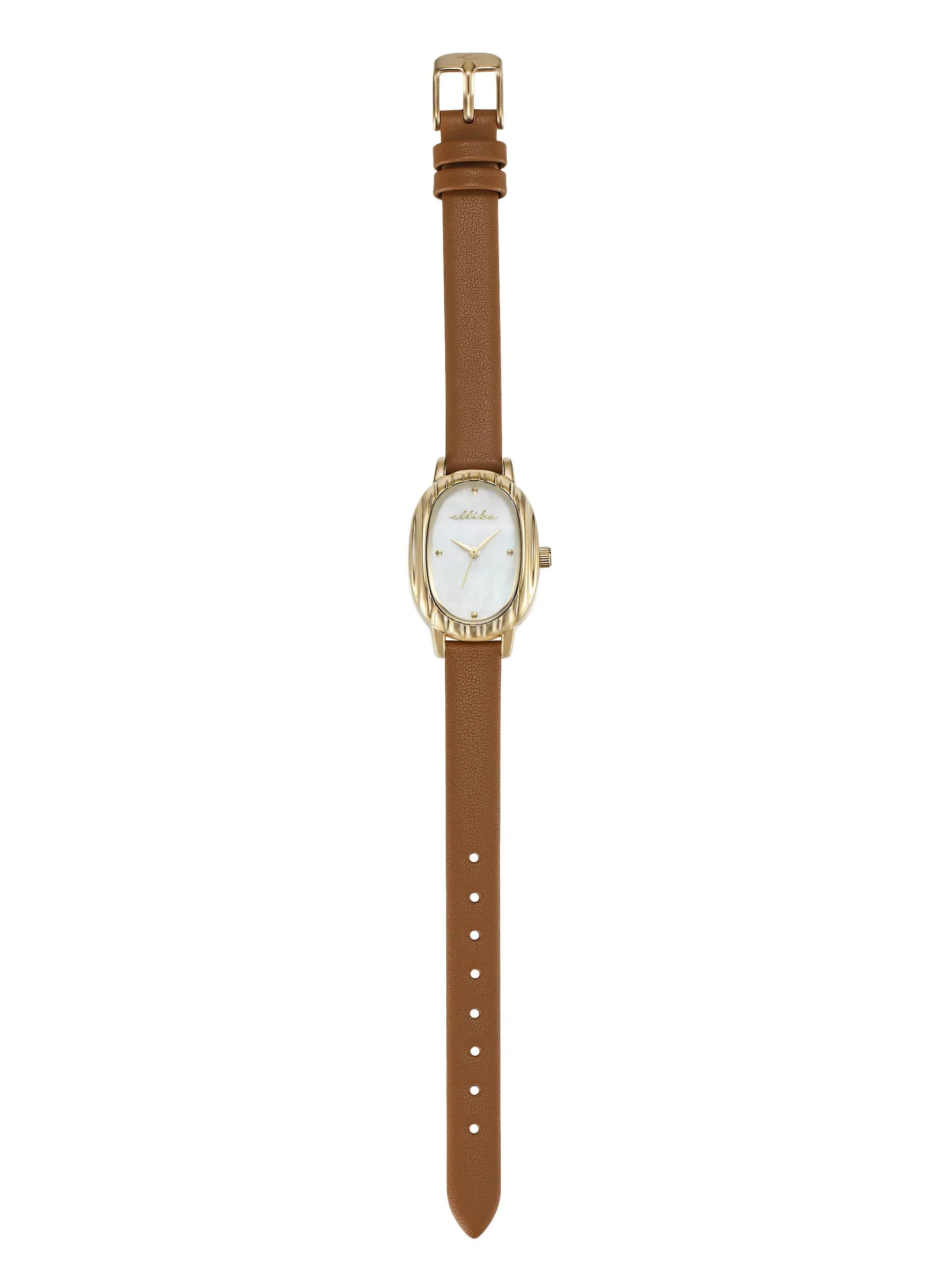 Timeless Texture Cognac Leather Watch sold by ettika product image thumbnail 3