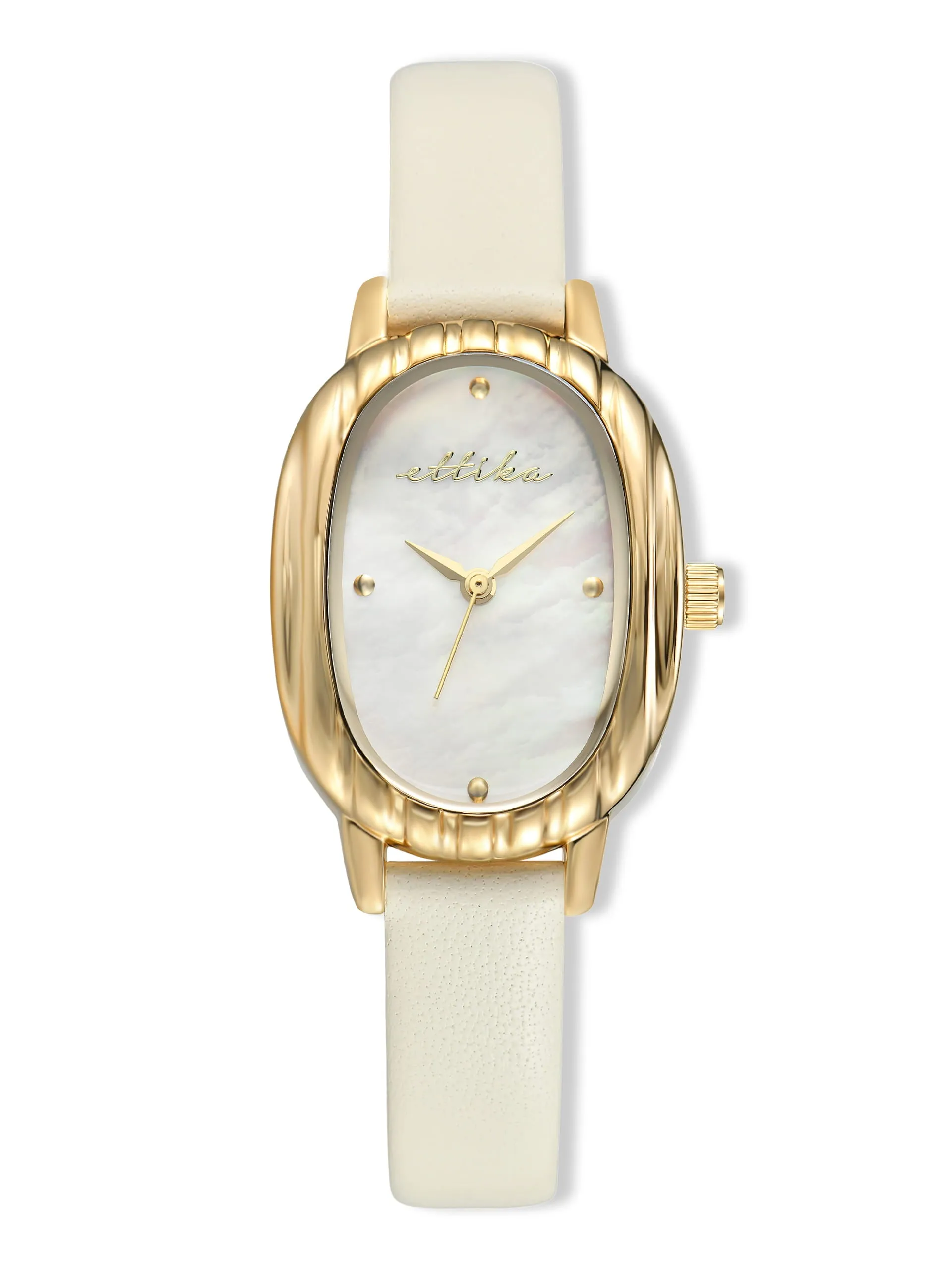 Timeless Texture Bone Leather Watch sold by ettika