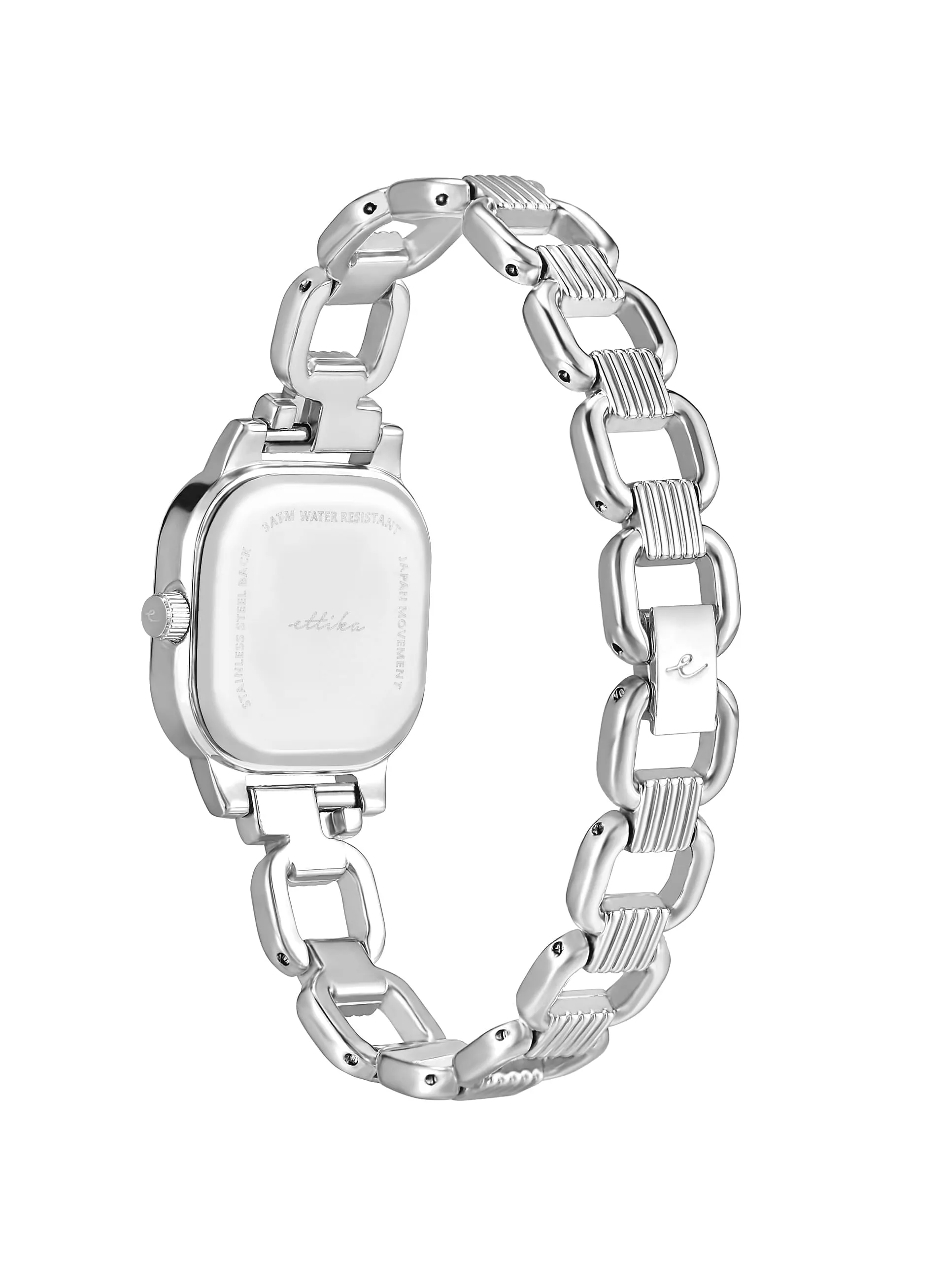 Classic Square Silver Bracelet Watch sold by ettika product image thumbnail 5