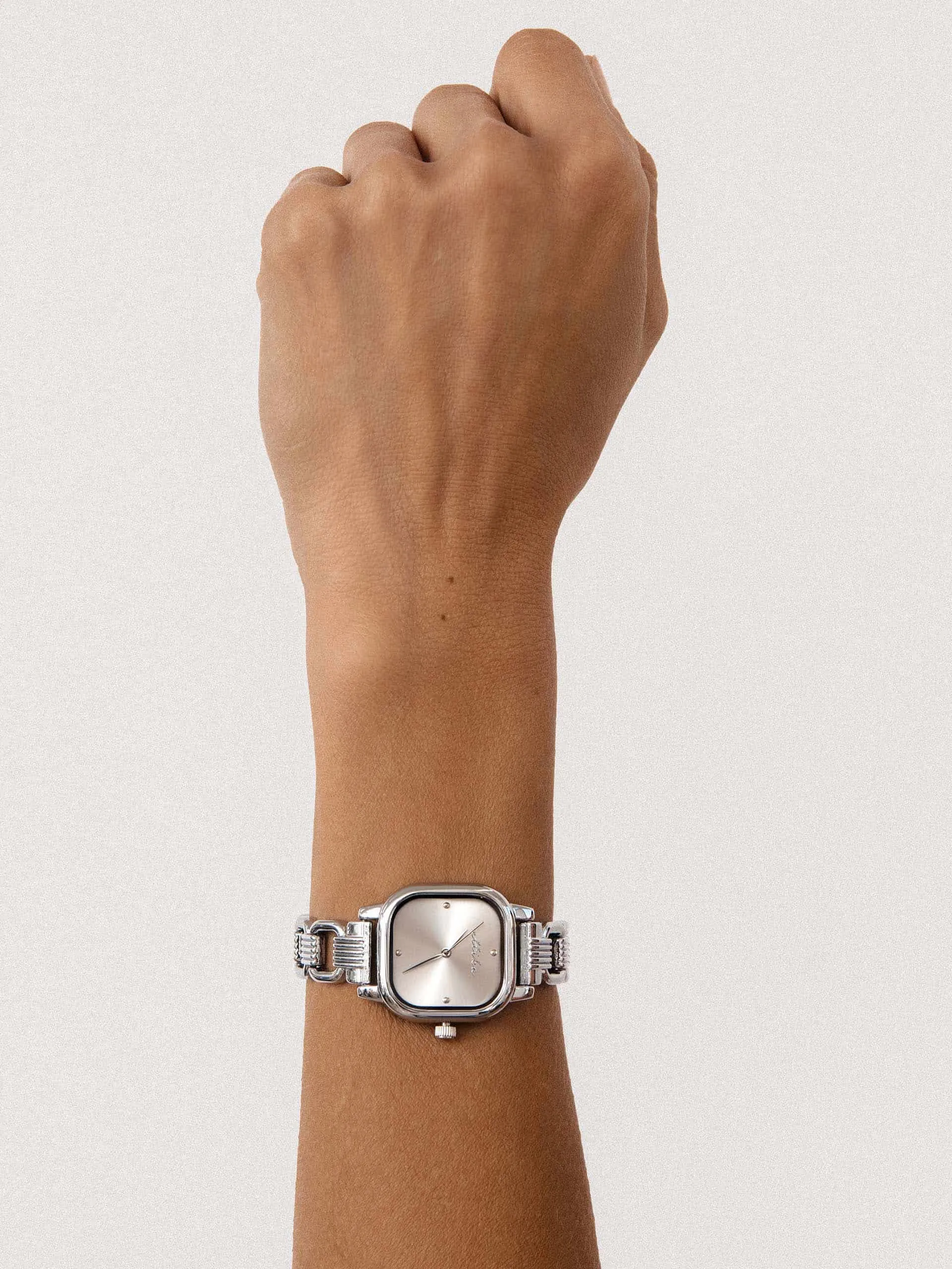 Classic Square Silver Bracelet Watch sold by ettika product image thumbnail 2
