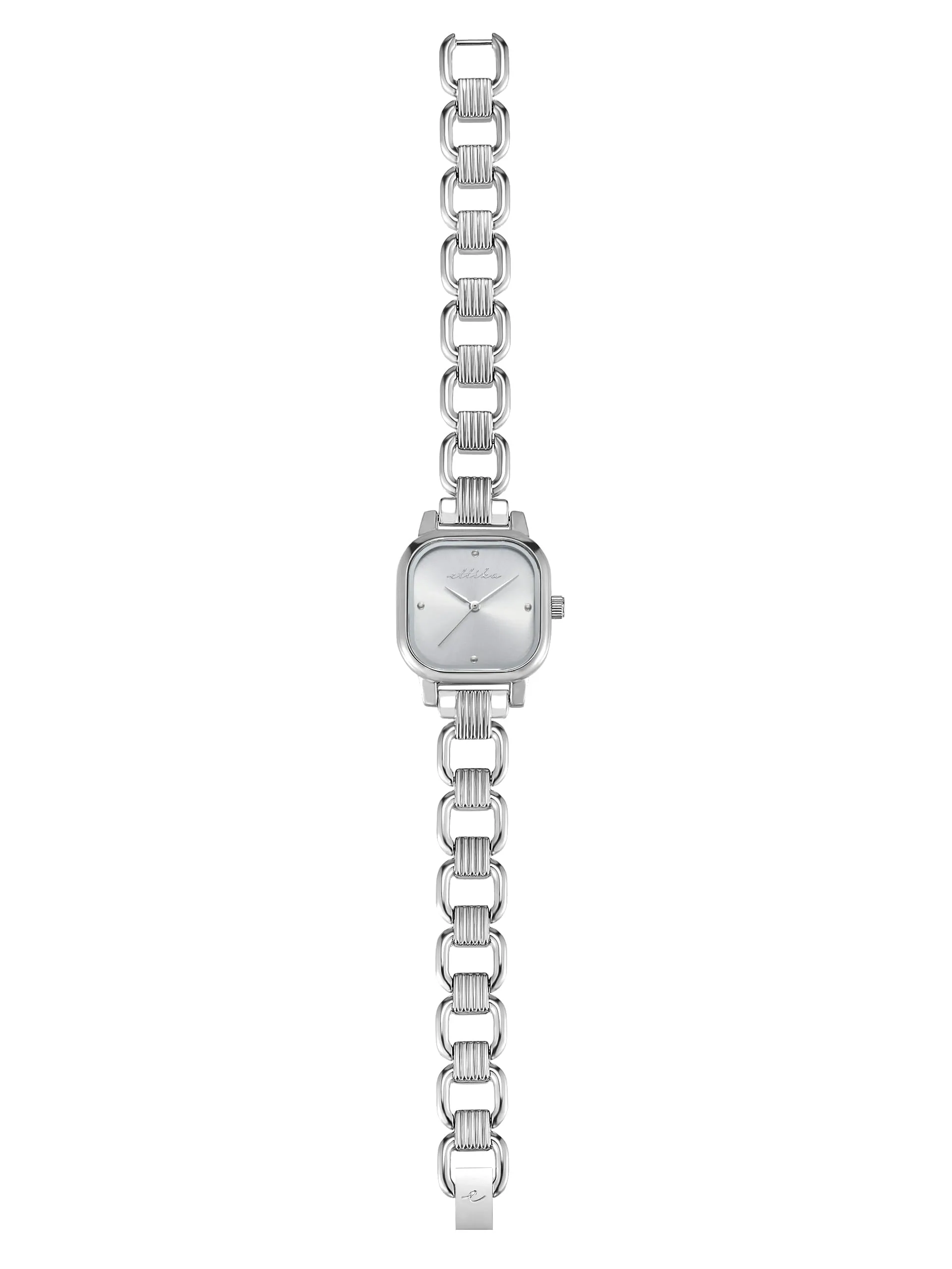 Classic Square Silver Bracelet Watch sold by ettika product image thumbnail 3