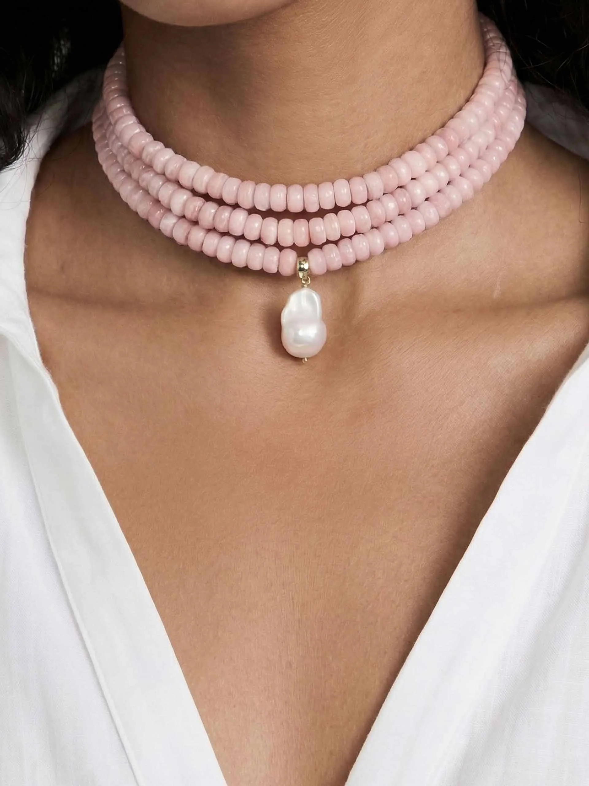 Marina Layers Rose Necklace sold by ettika product image thumbnail 4