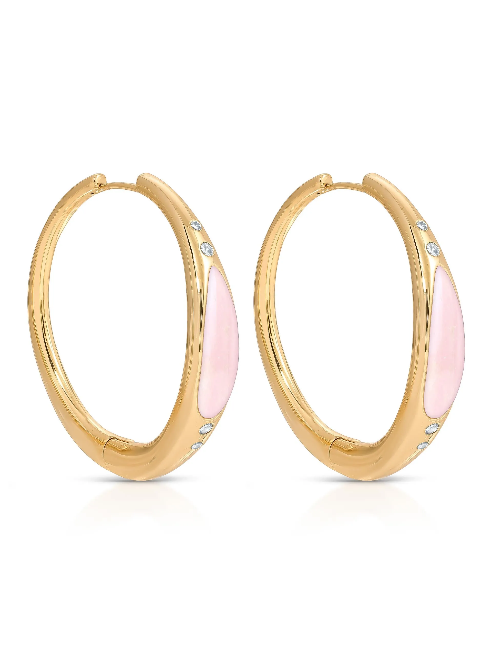 Rose Solstice Hoops sold by ettika product image thumbnail 3