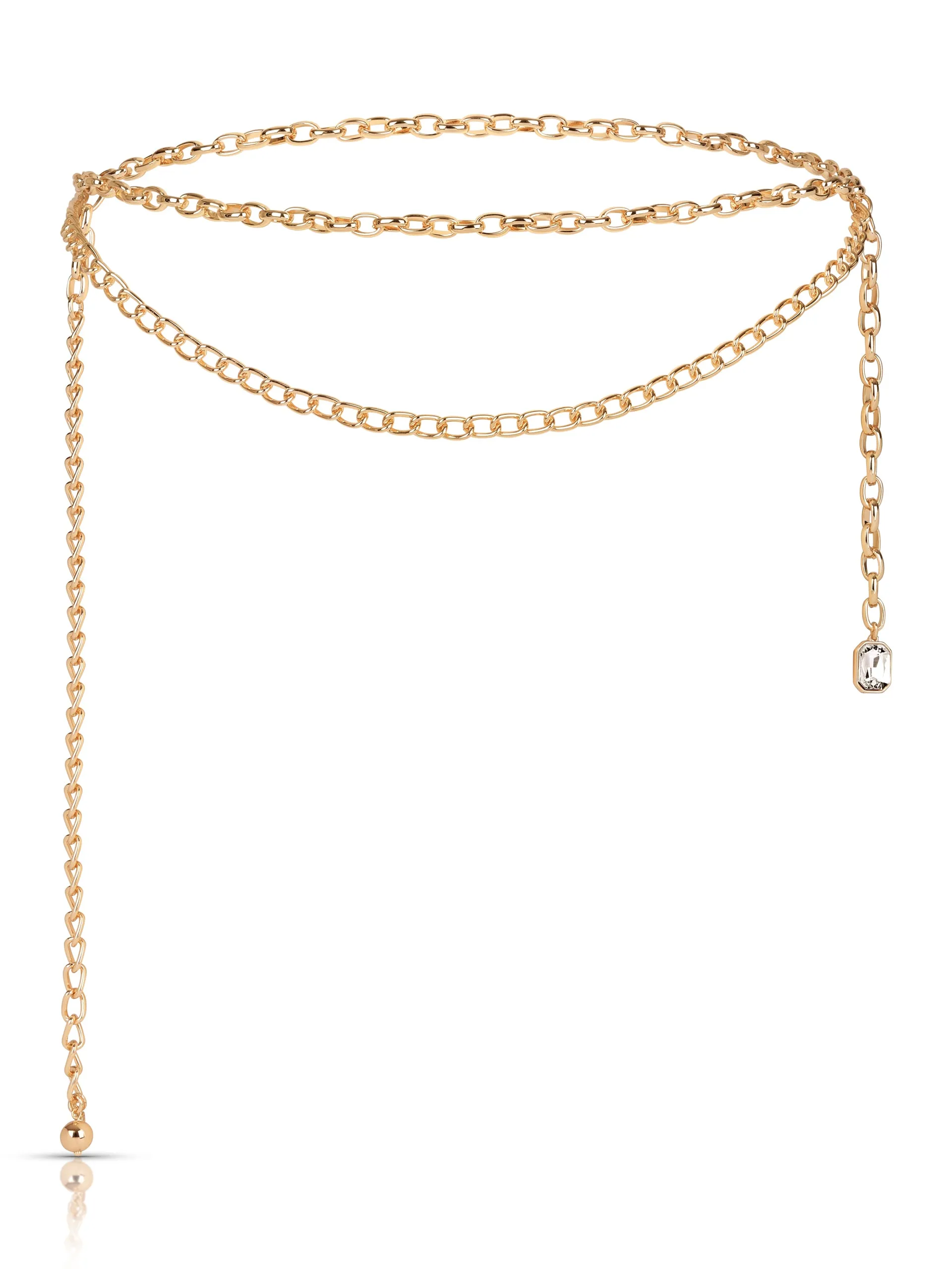 Mixed Chains Belt sold by ettika