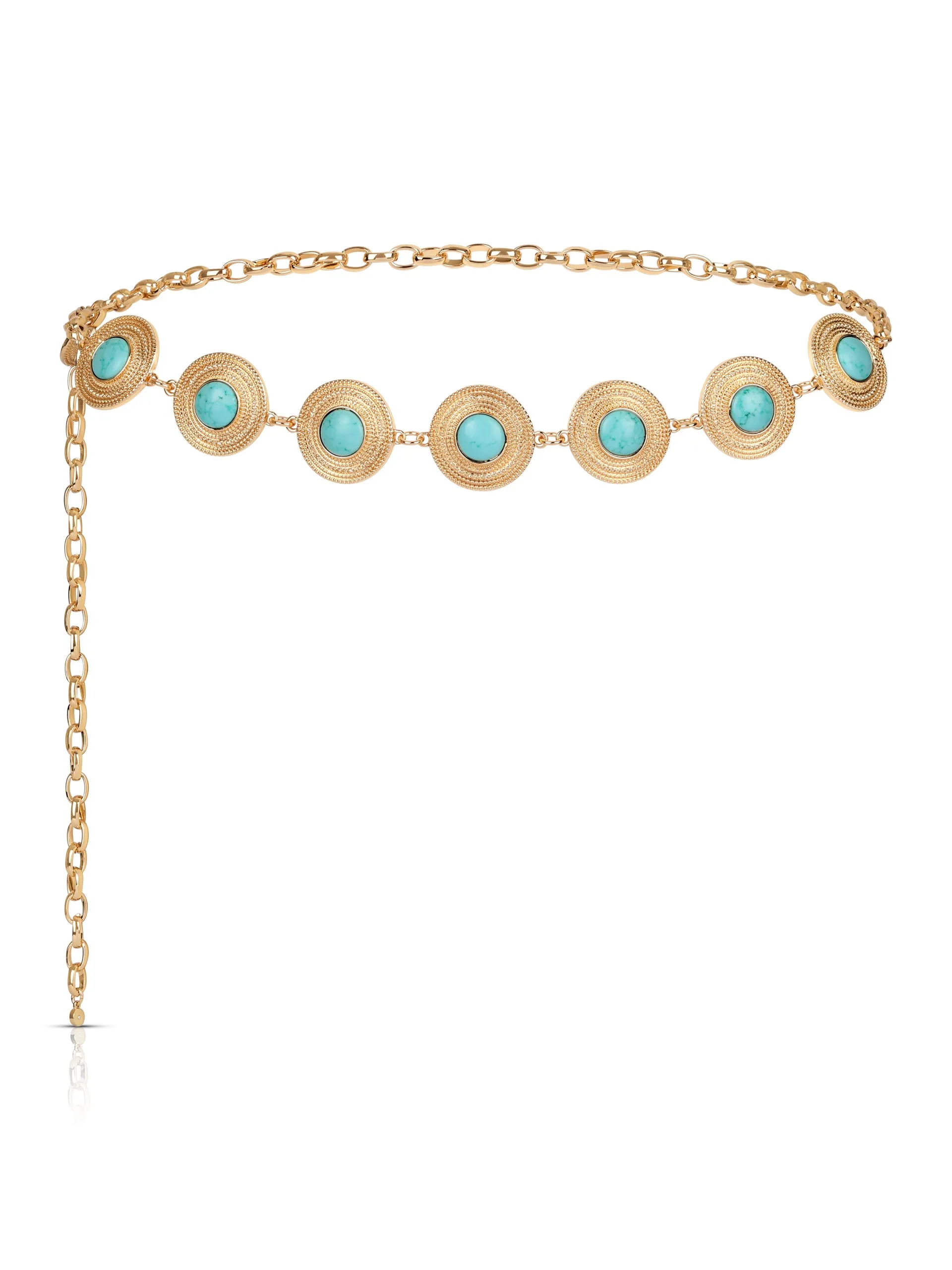 Turquoise Medallion Belt sold by ettika