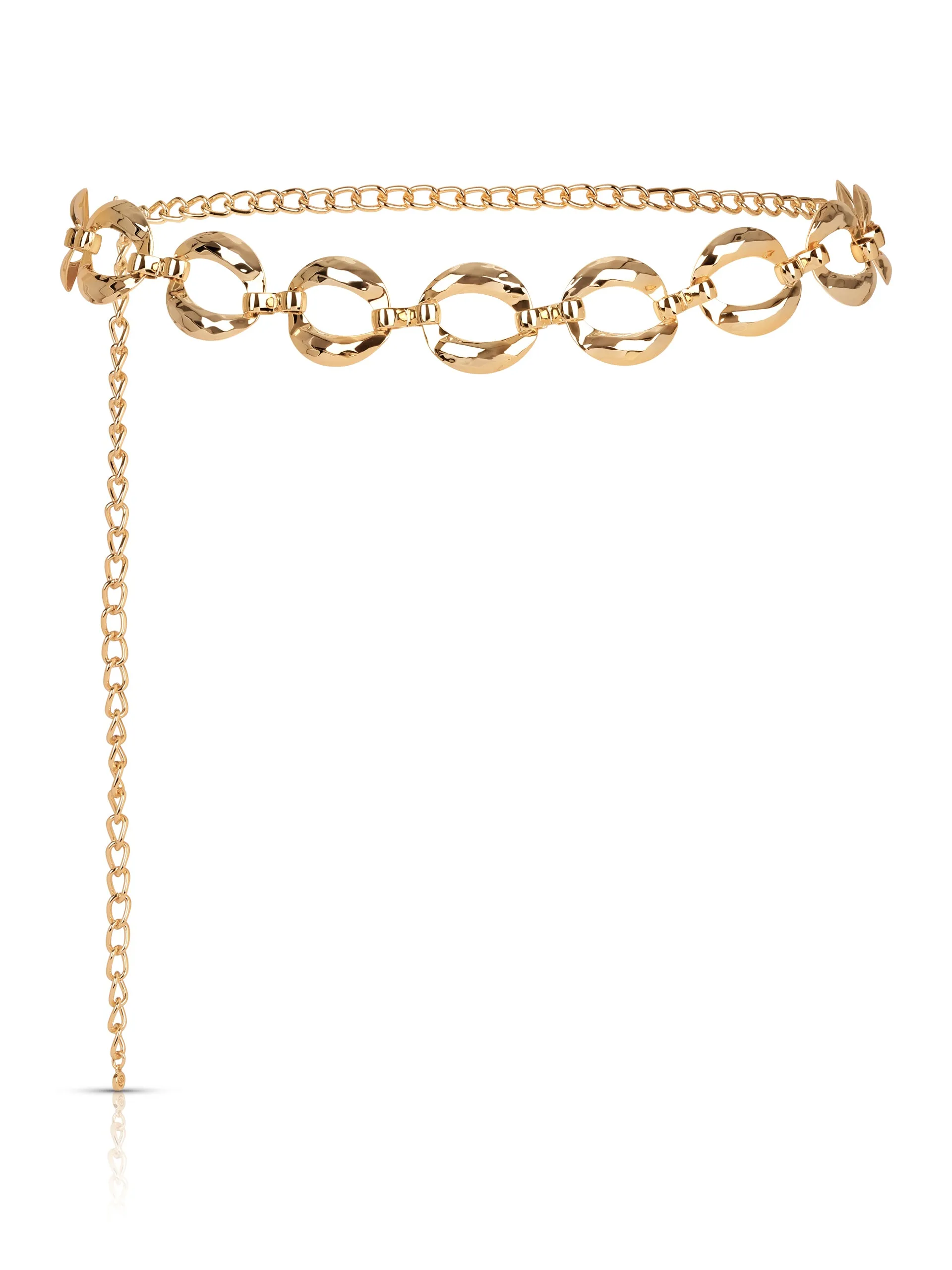 Hammered Rings Belt sold by ettika