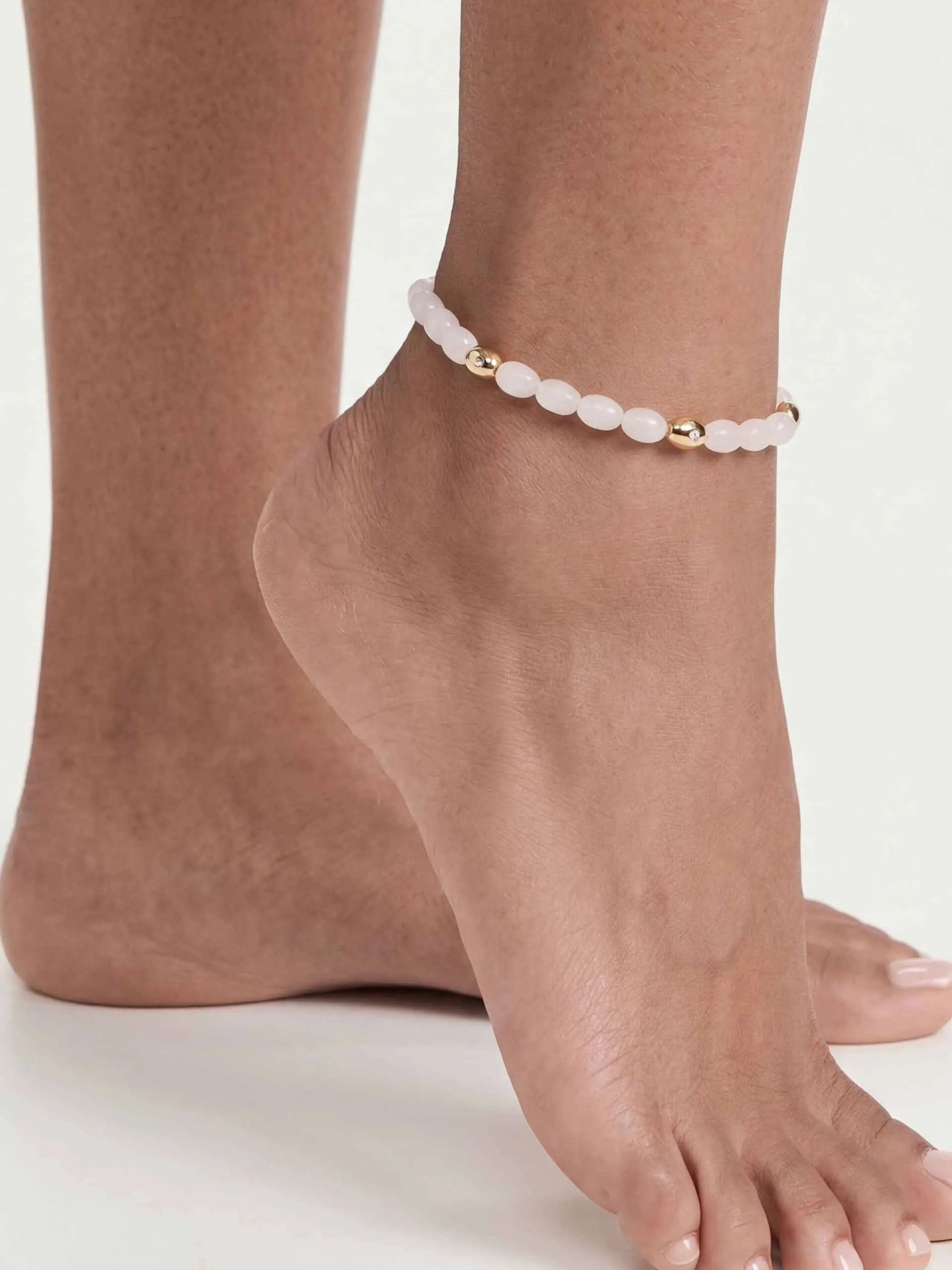 Bone Polished Pebble Anklet sold by ettika product image thumbnail 2
