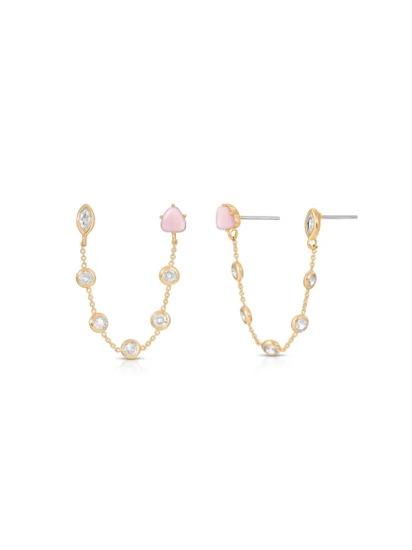Double Piercing Rose Earrings made by ettika