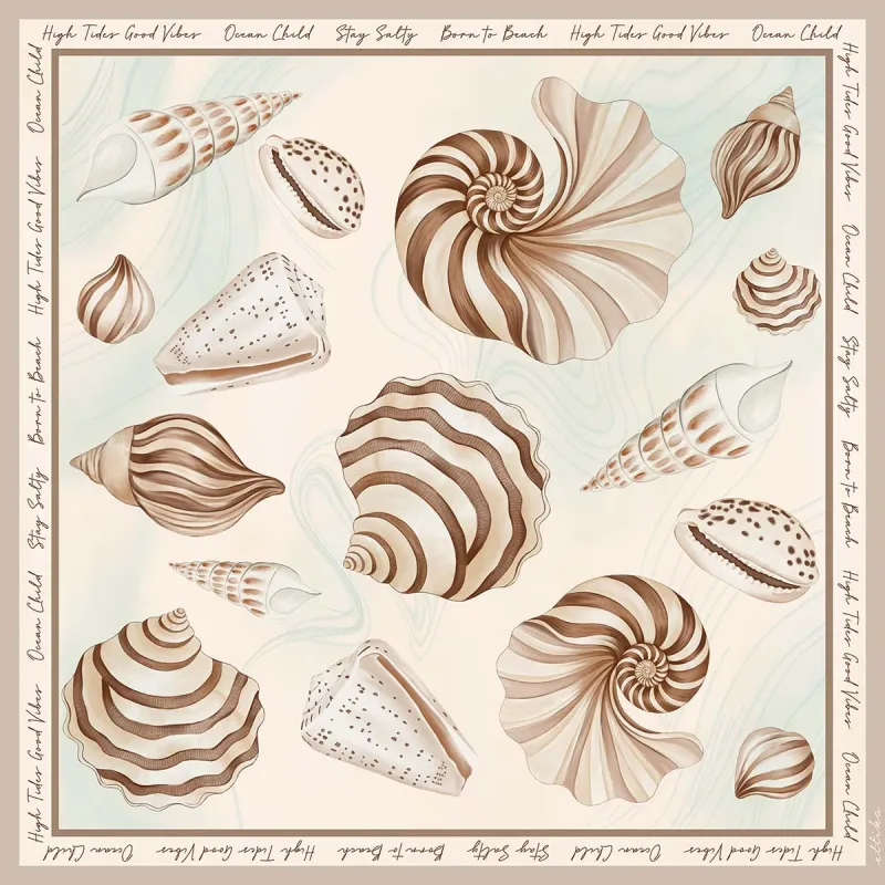 Coastal Sea Shell Scarf made by ettika