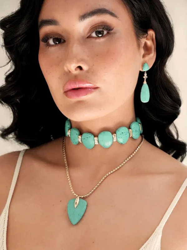 Turquoise Solstice Layered Set made by ettika