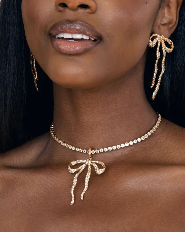 Pavé Bow Set made by ettika