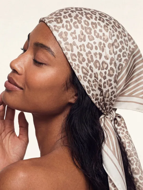 Neutral Animal Print Scarf made by ettika