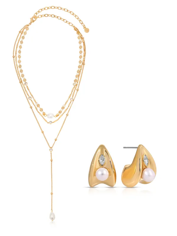 Forever Falling Pearl Set made by ettika