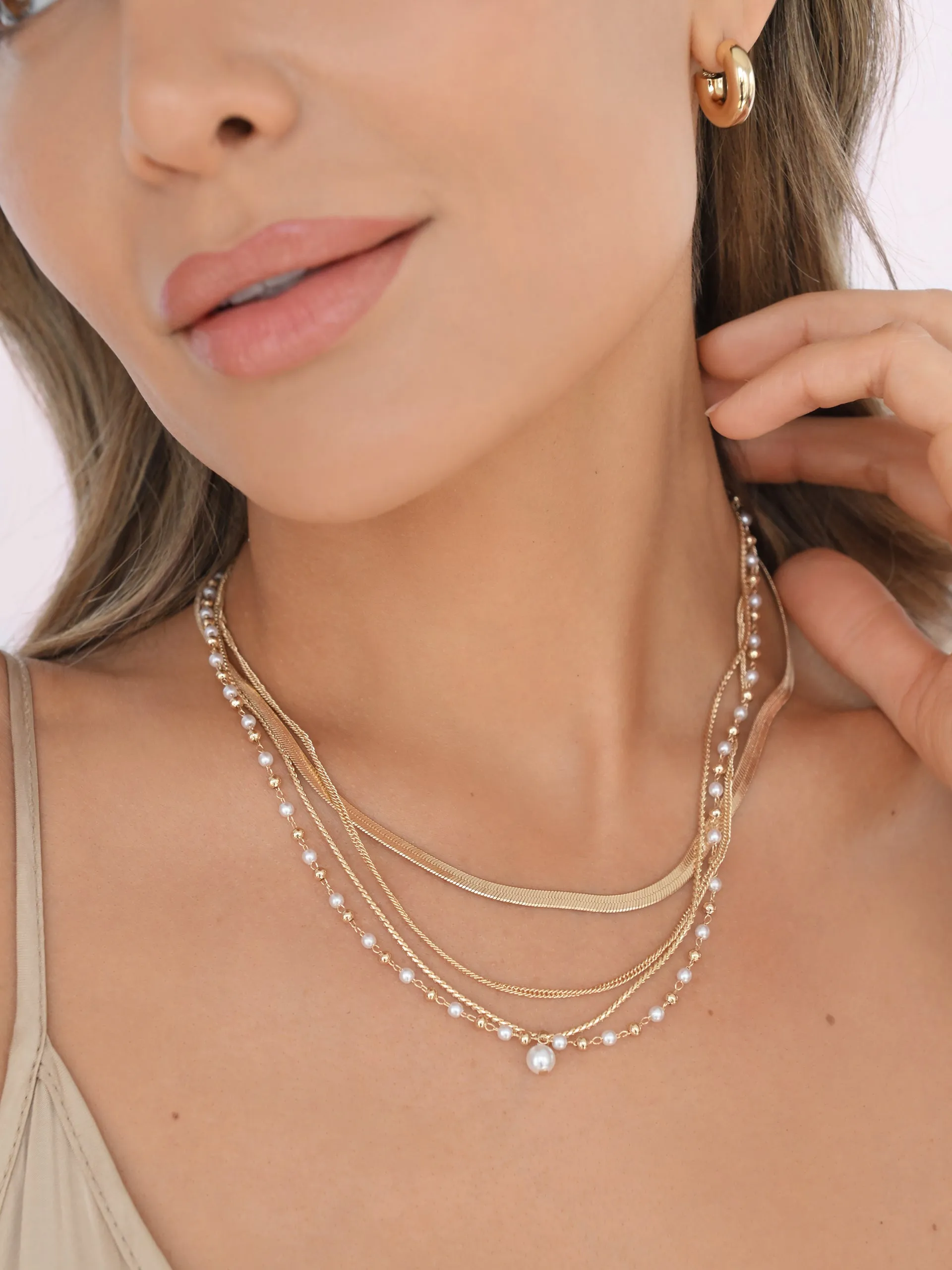 Hoop & Pearl Layers Set sold by ettika product image thumbnail 2